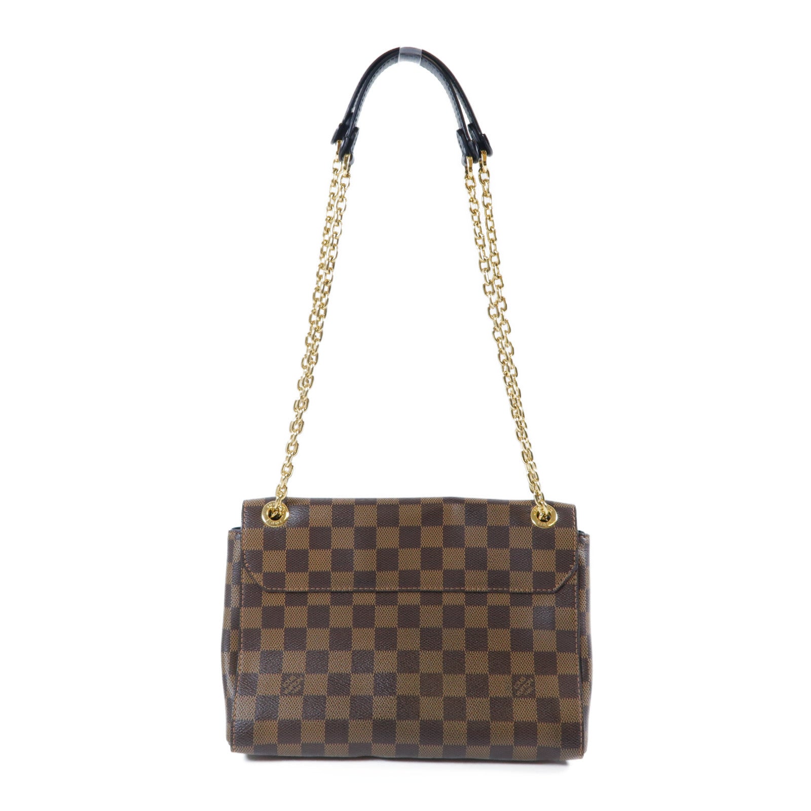 LOUIS VUITTON 【激減優惠】Damier Ebene Vavin PM金扣鏈帶肩背袋啡色