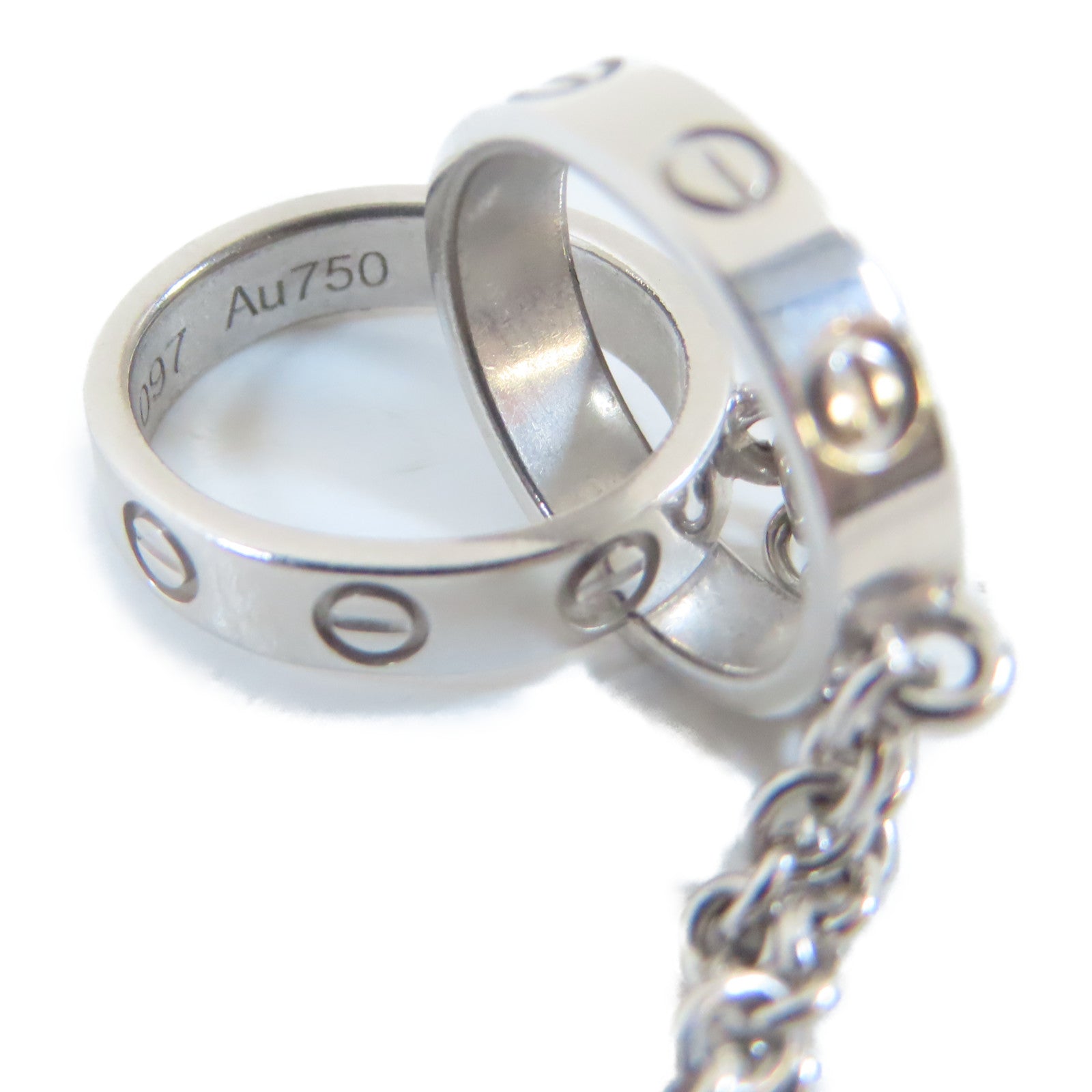 CARTIER 【激減優惠】18K白金Baby Love Necklace項鍊#42cm
