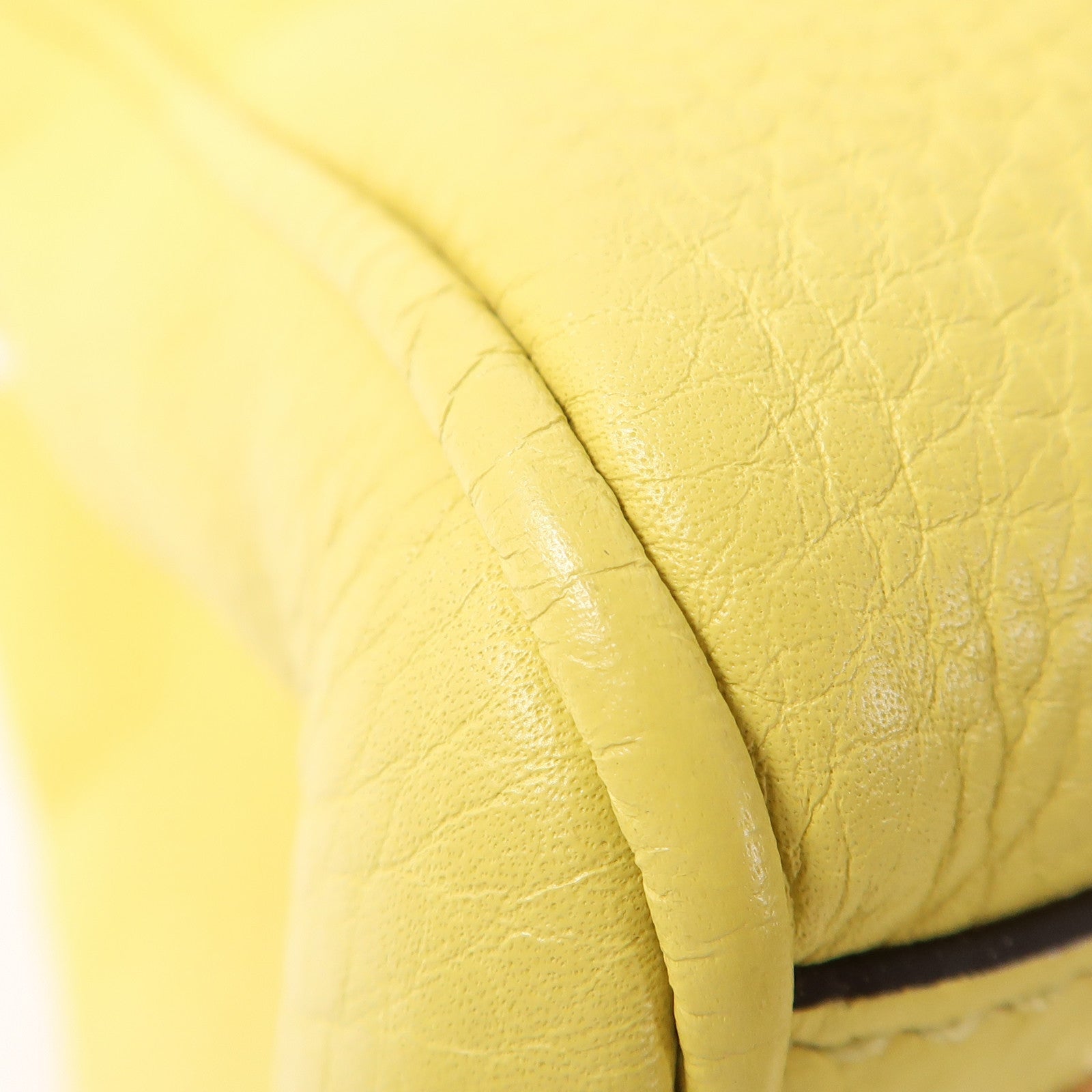 GUCCI GG Bamboo 2 Way Shoulder Bag Leather Yellow 323660