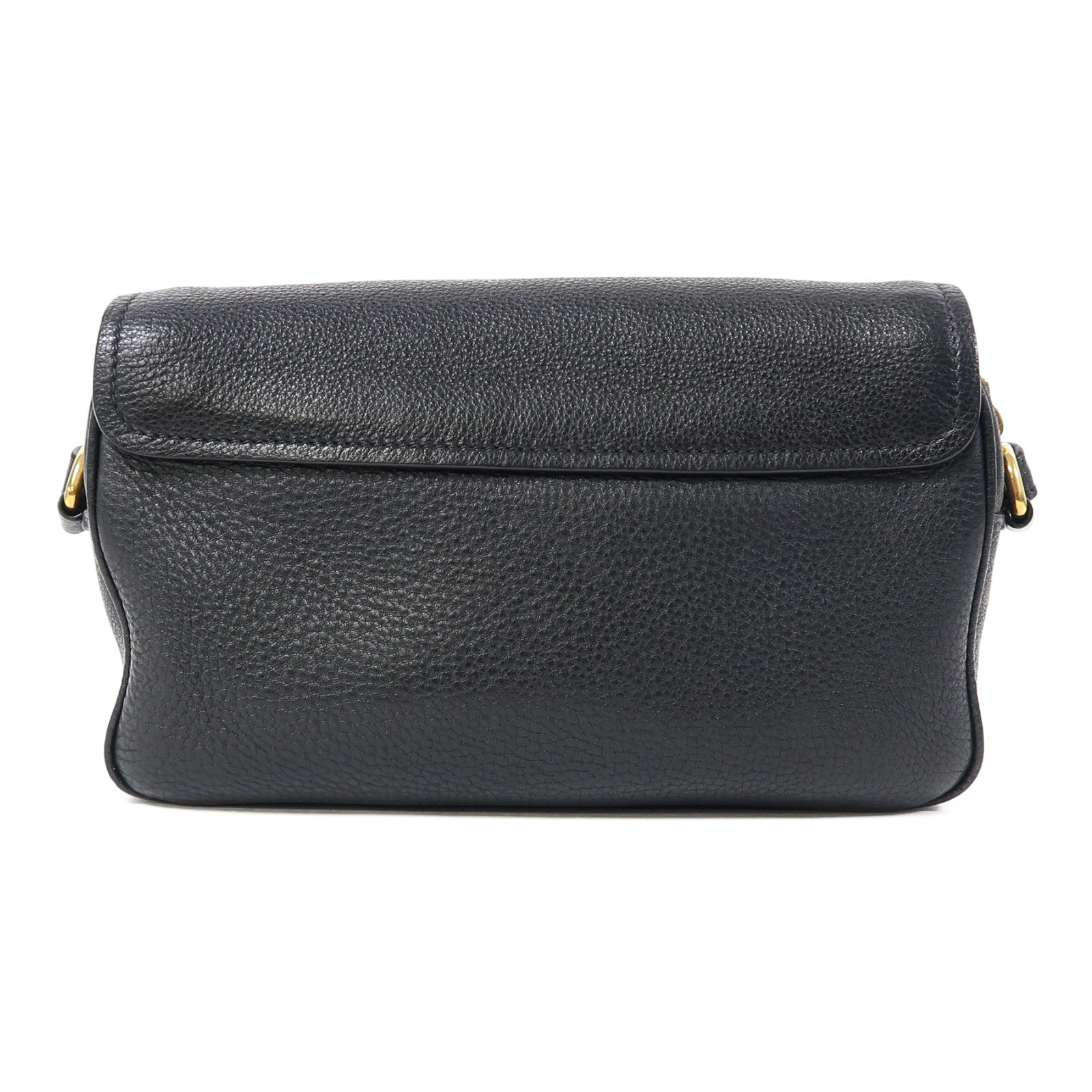 PRADA 牛皮皮革Shoulder Bag金扣肩背袋黑色