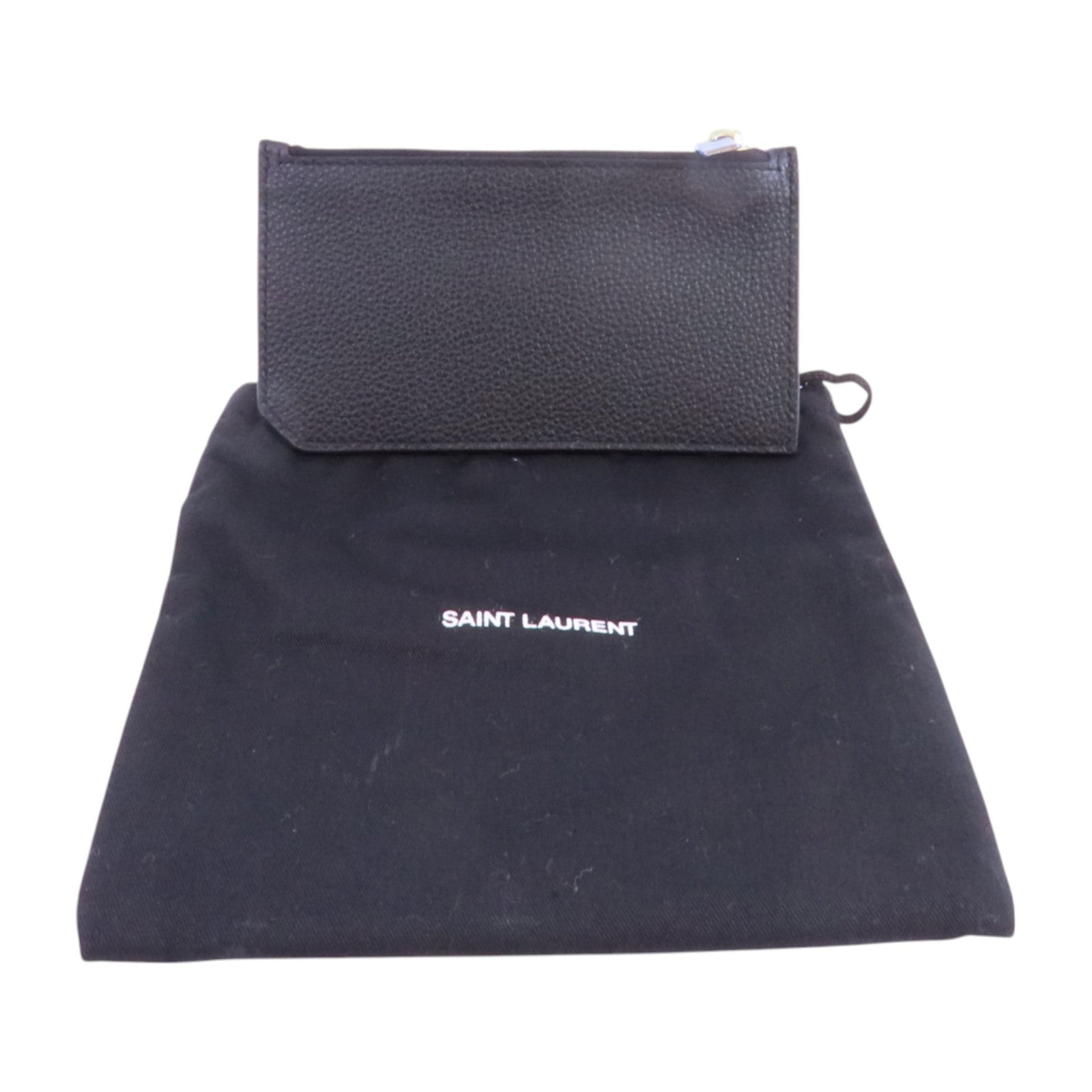 SAINT LAURENT YSL SHW Card Case Card Holder 458583 Calfskin Leather