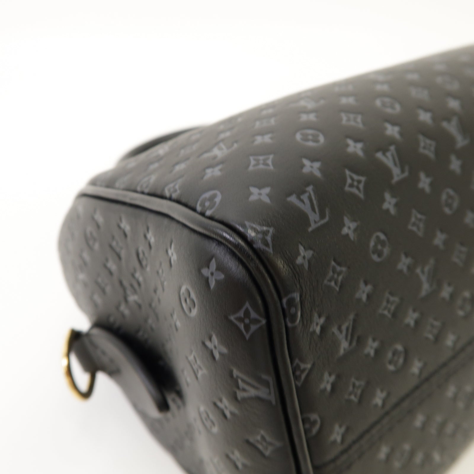 LOUIS VUITTON Nanogram Speedy Bandouliere 20金扣手挽肩背兩用袋黒色