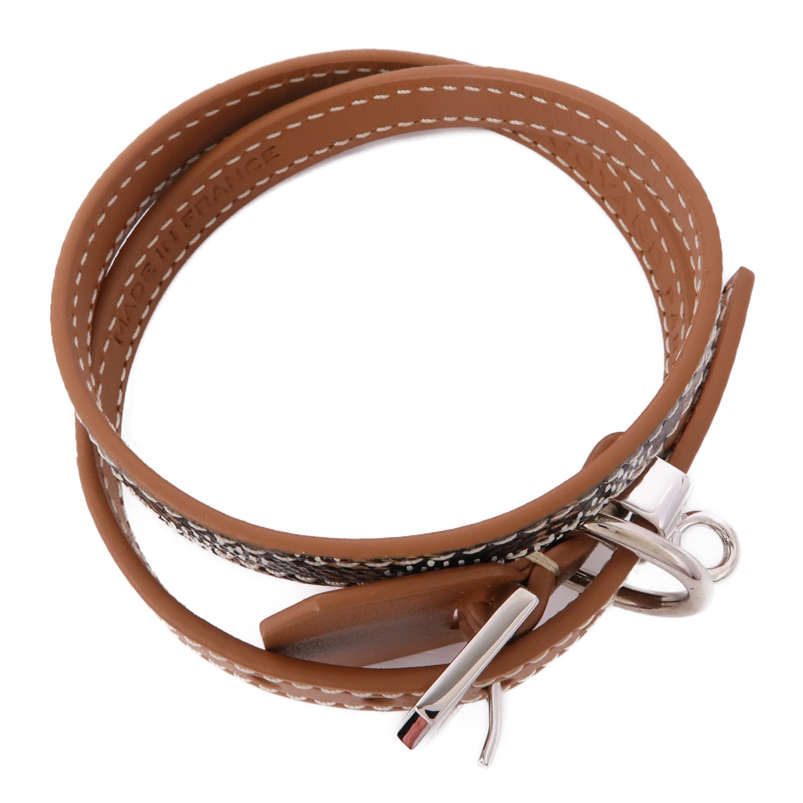 GOYARD 皮革Bracelet銀扣手帶