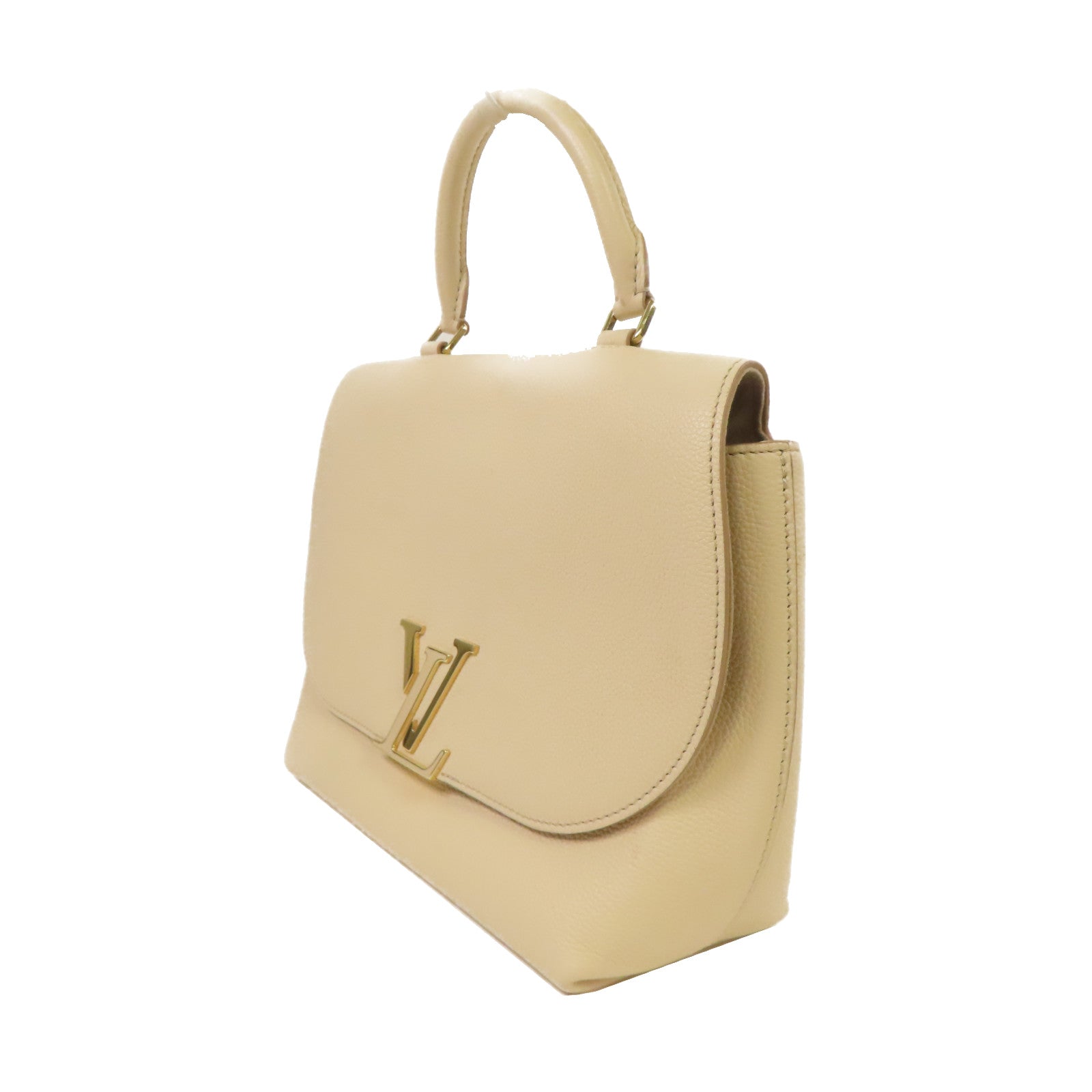 LOUIS VUITTON 【激減優惠】牛皮皮革Volta金扣手挽肩背兩用袋米色