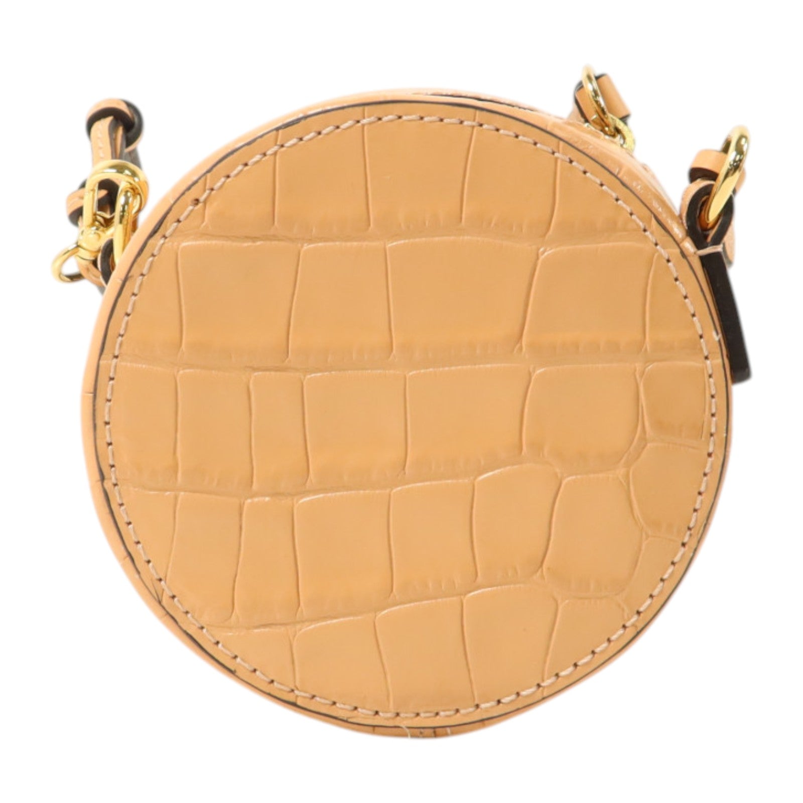 Chloe 壓紋牛皮皮革C Mini Round Bag金扣肩背袋