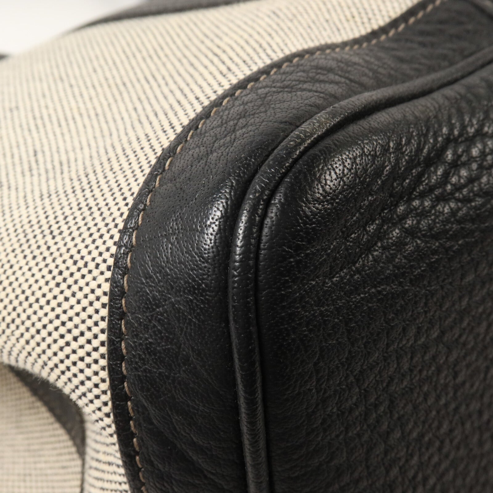 HERMES 帆布Garden Party PM手挽袋Noir