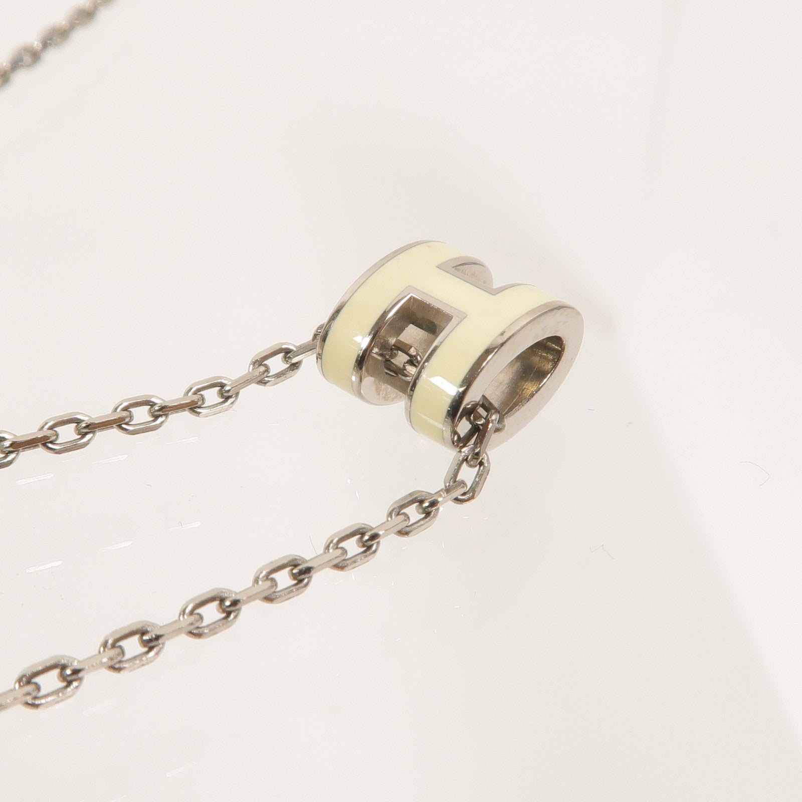 HERMES 金屬Mini Pop H項鍊Blanc