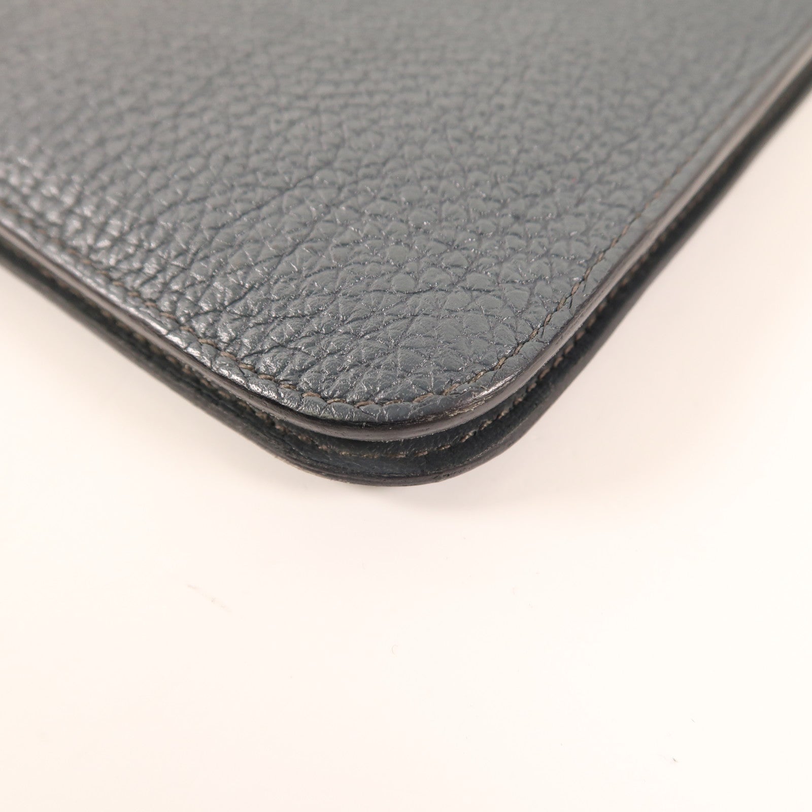 HERMES PHW Dogon GM Long Wallet Togo Leather Grey