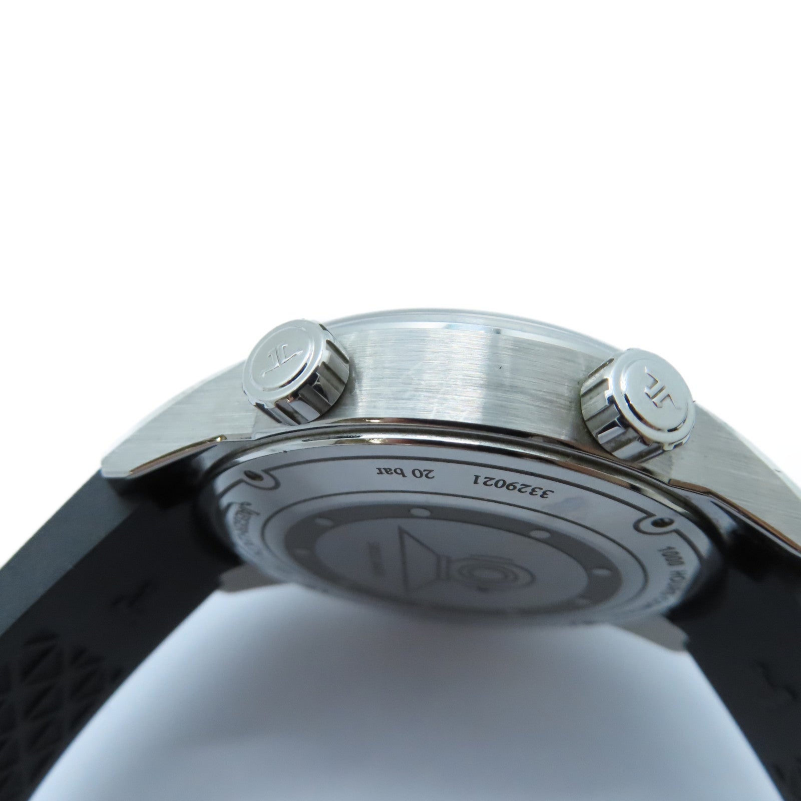 JAEGER-LECOULTRE Polaris Date不鏽鋼/橡膠手錶自動機芯黑色