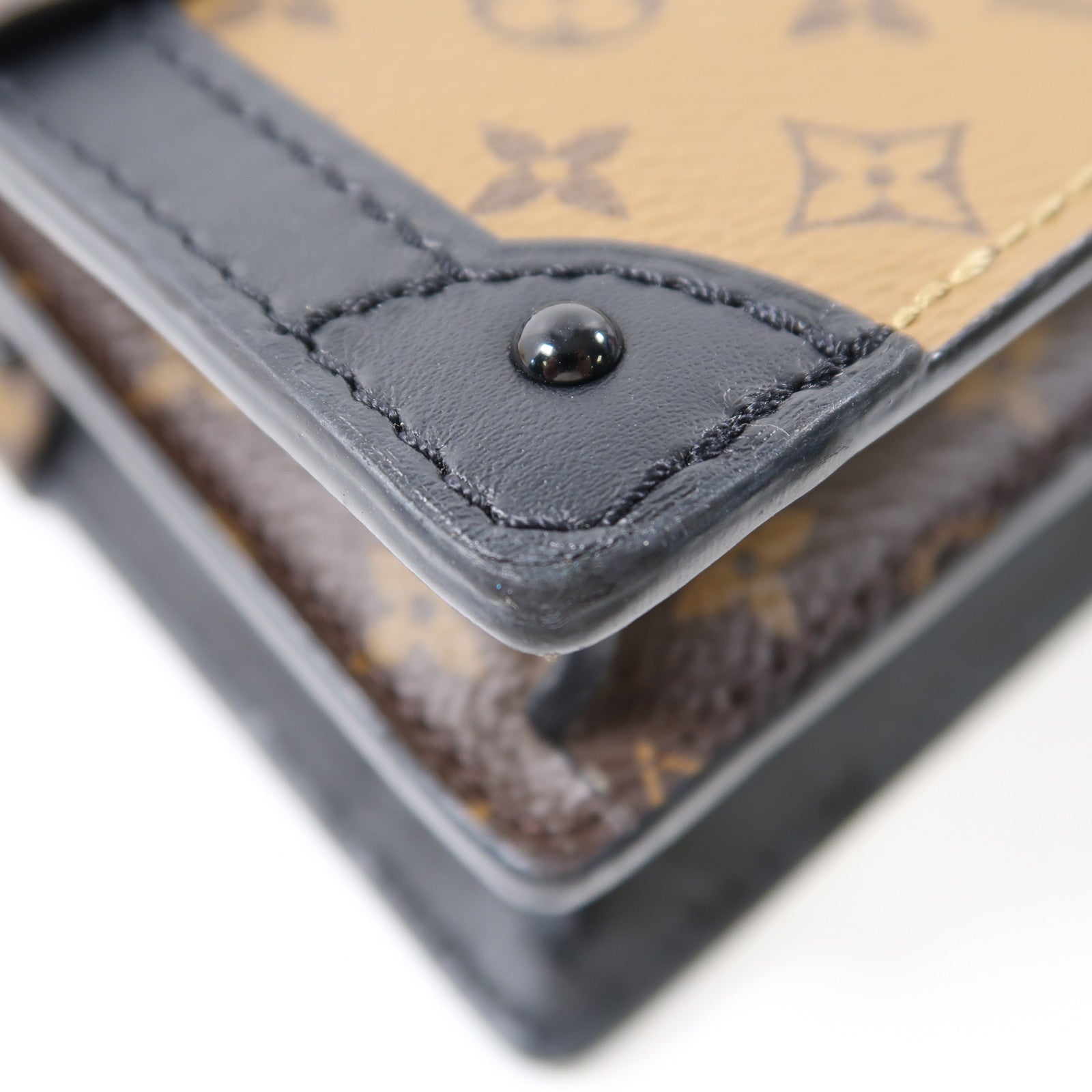 LOUIS VUITTON 【激減優惠】Monogram Trunk Clutch金扣肩背袋啡色