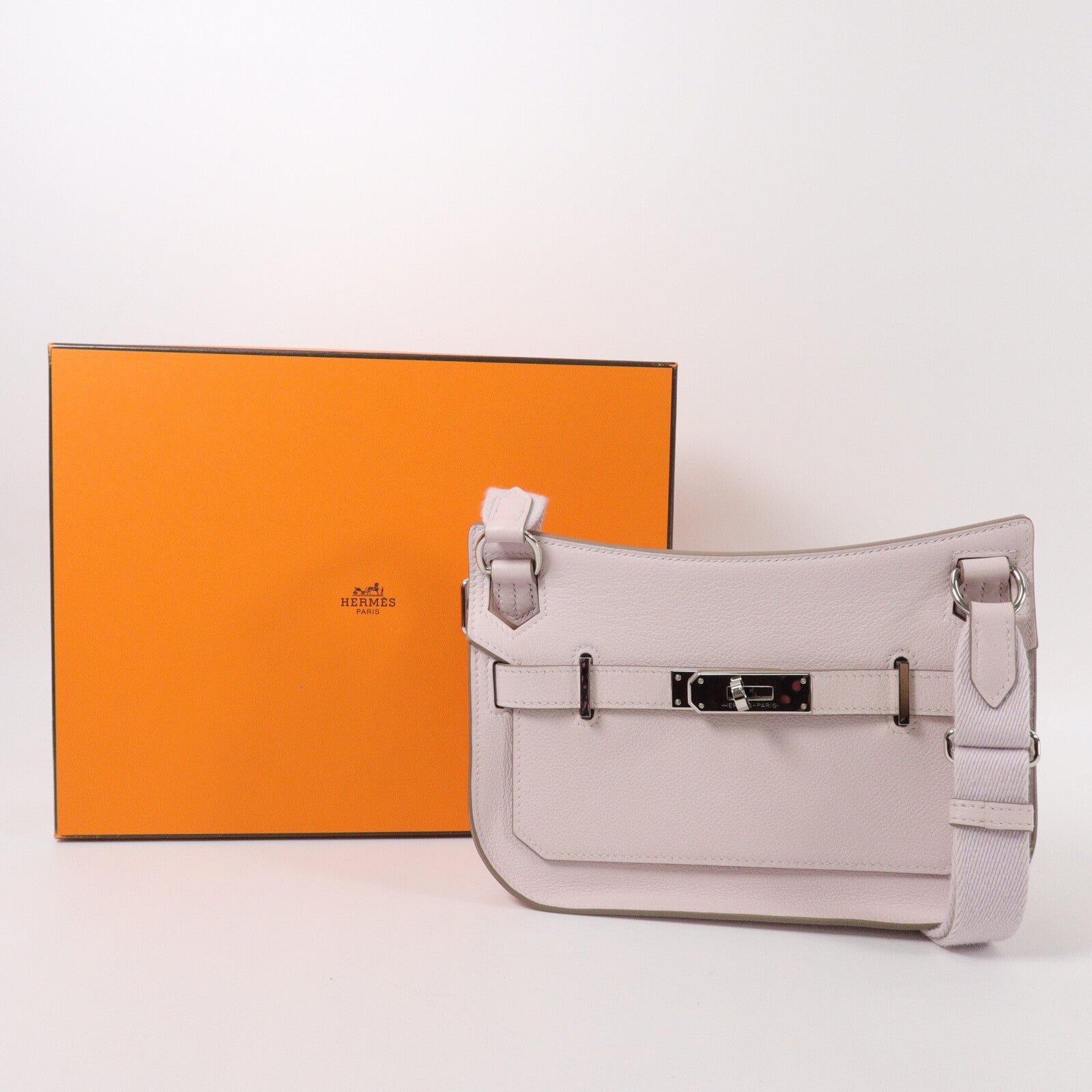HERMES Evercolor皮革Mini Jypsiere肩背袋Rose Darling