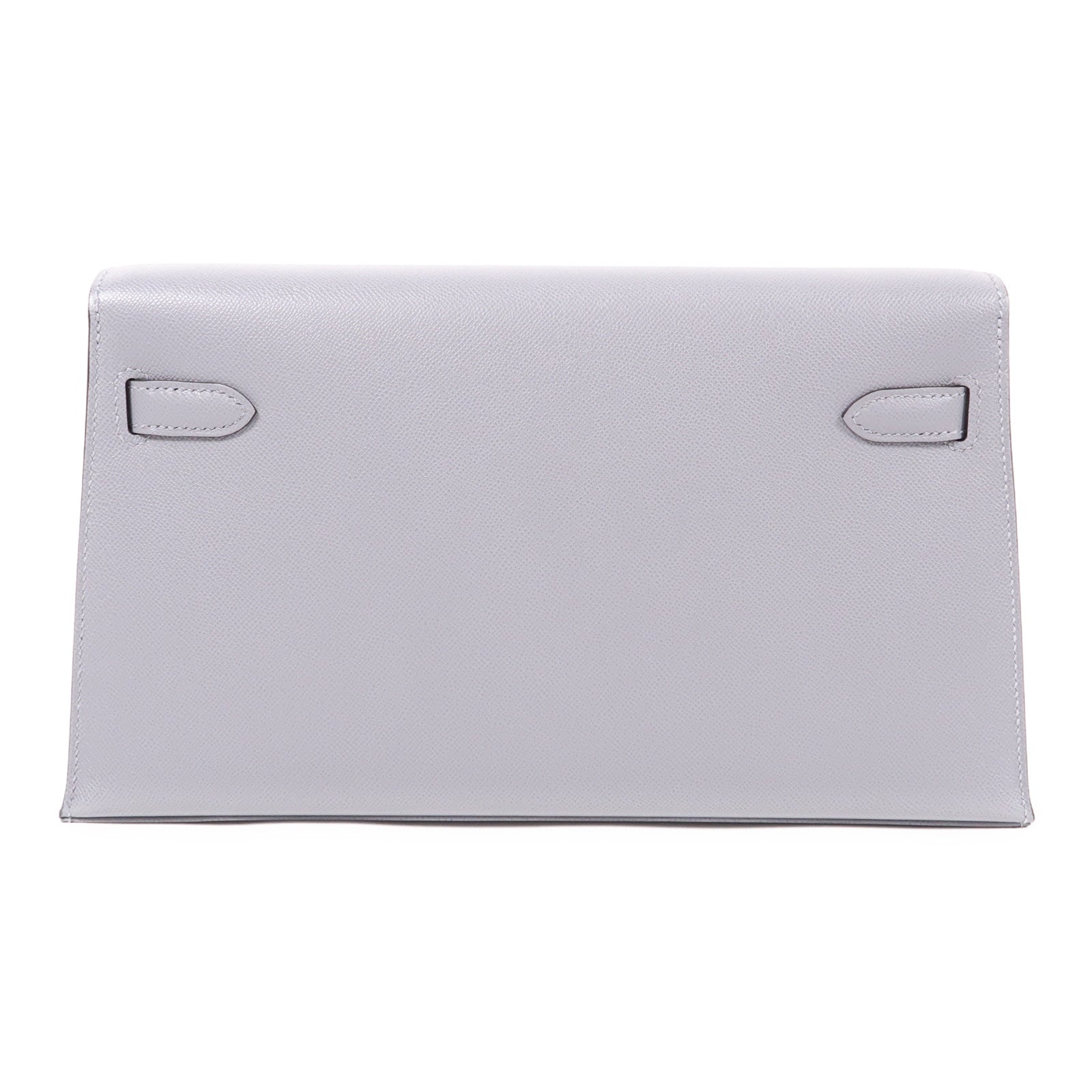 HERMES Madame皮革Kelly Elan銀扣肩背袋Gris Pantin