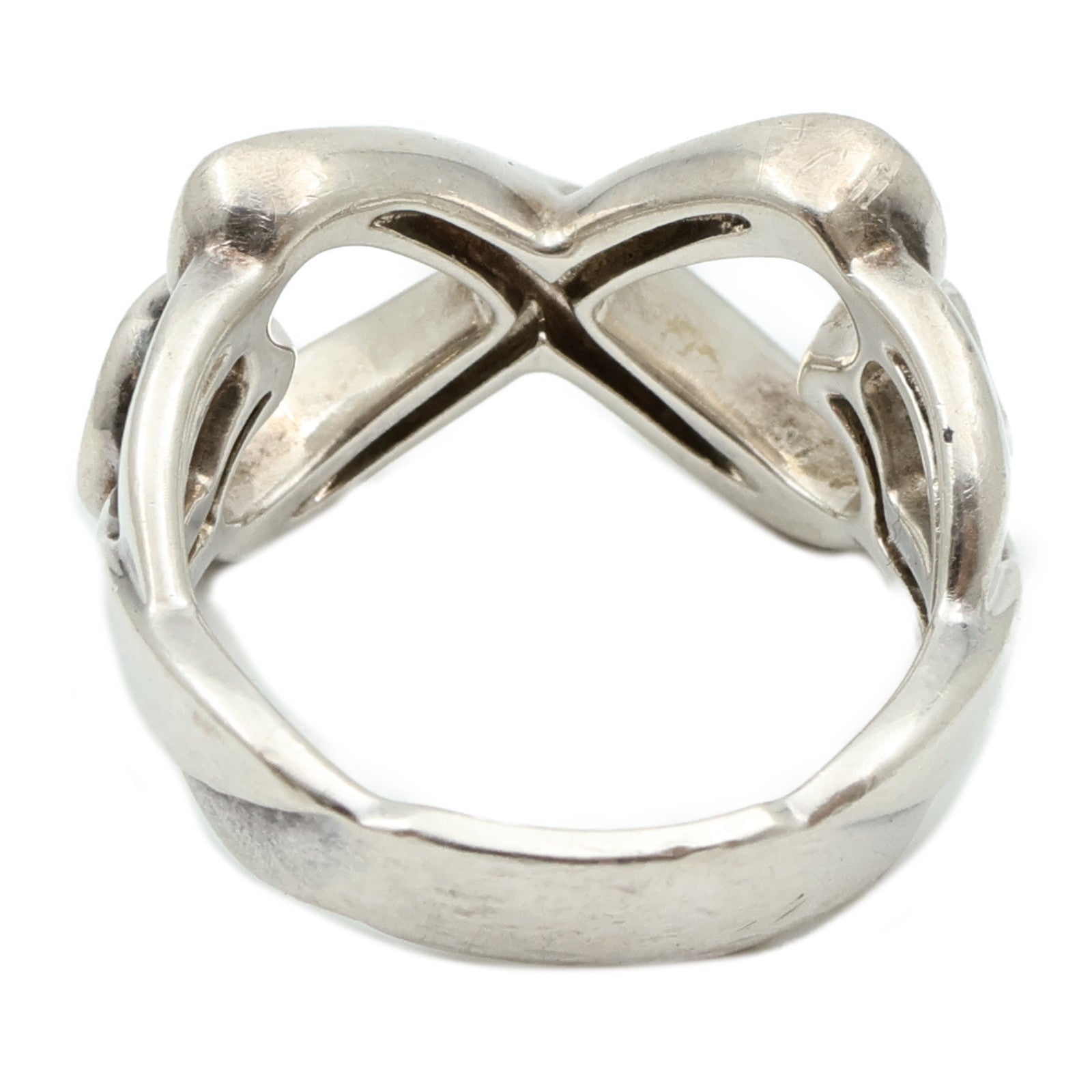 TIFFANY＆CO 925純銀Double Heart Ring戒指US#5