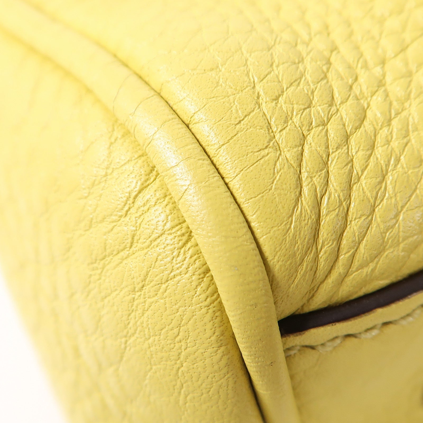 GUCCI GG Bamboo 2 Way Shoulder Bag Leather Yellow 323660