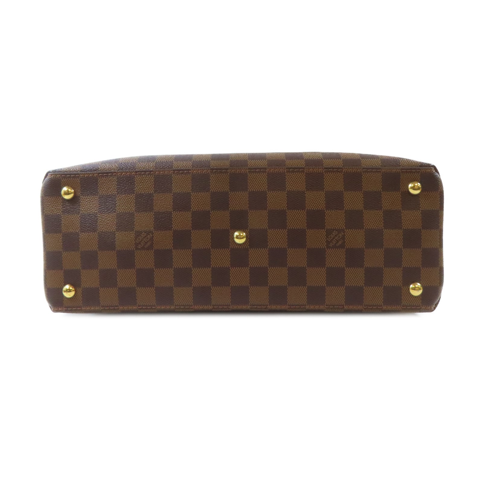 LOUIS VUITTON Damier Riverside金扣手挽肩背兩用袋啡色
