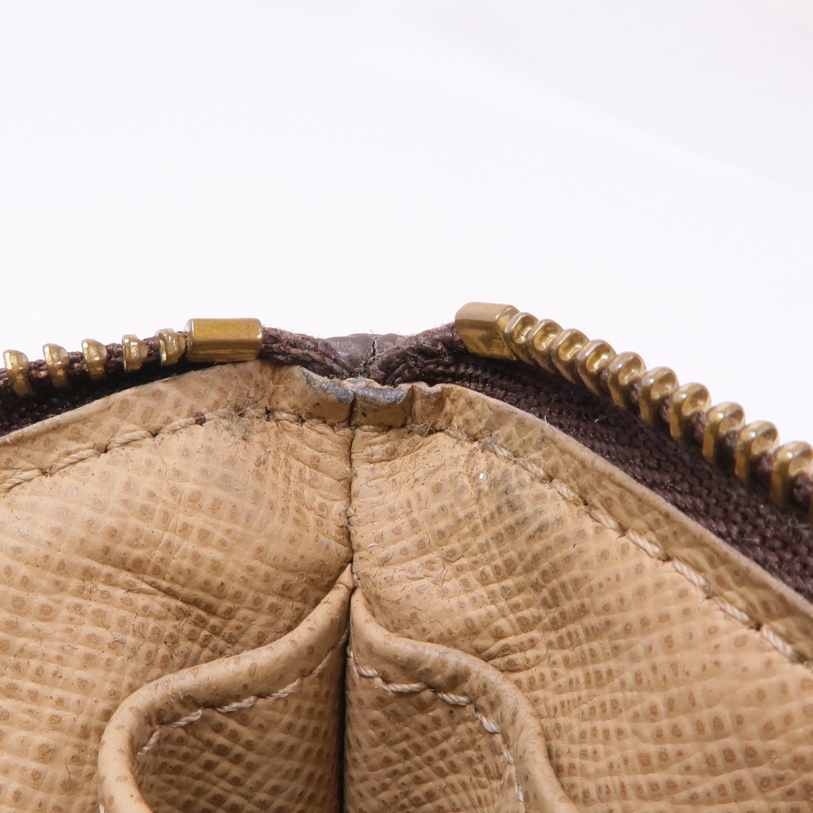 LOUIS VUITTON Monogram Pochette Cre T & B金扣零錢包