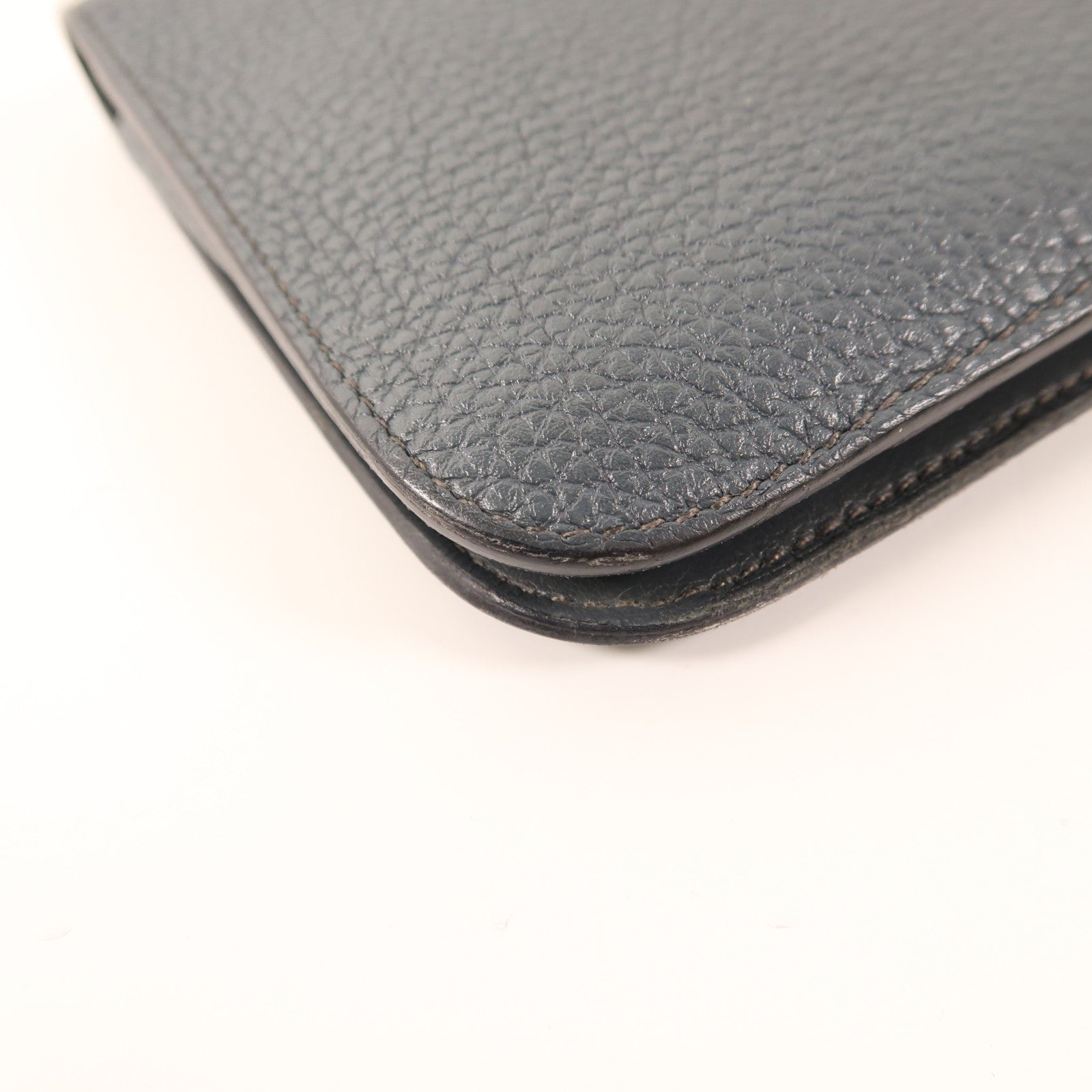 HERMES PHW Dogon GM Long Wallet Togo Leather Grey
