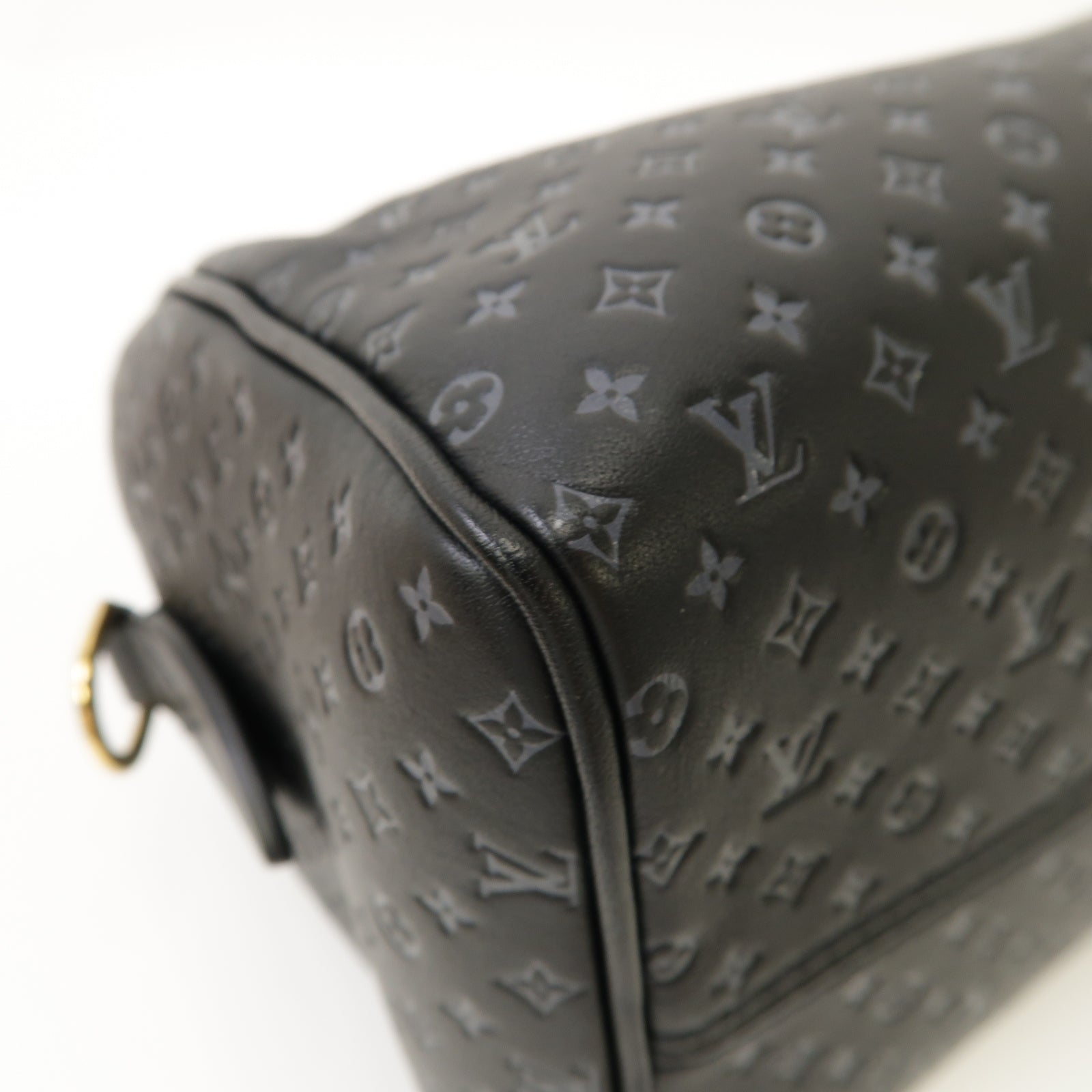LOUIS VUITTON Nanogram Speedy Bandouliere 20金扣手挽肩背兩用袋黒色