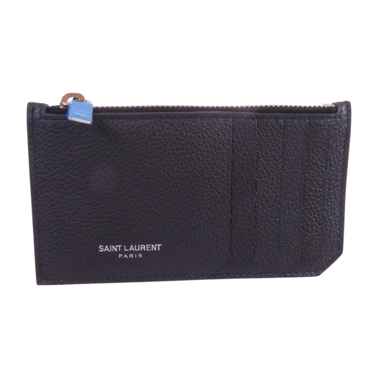 SAINT LAURENT YSL SHW Card Case Card Holder 458583 Calfskin Leather