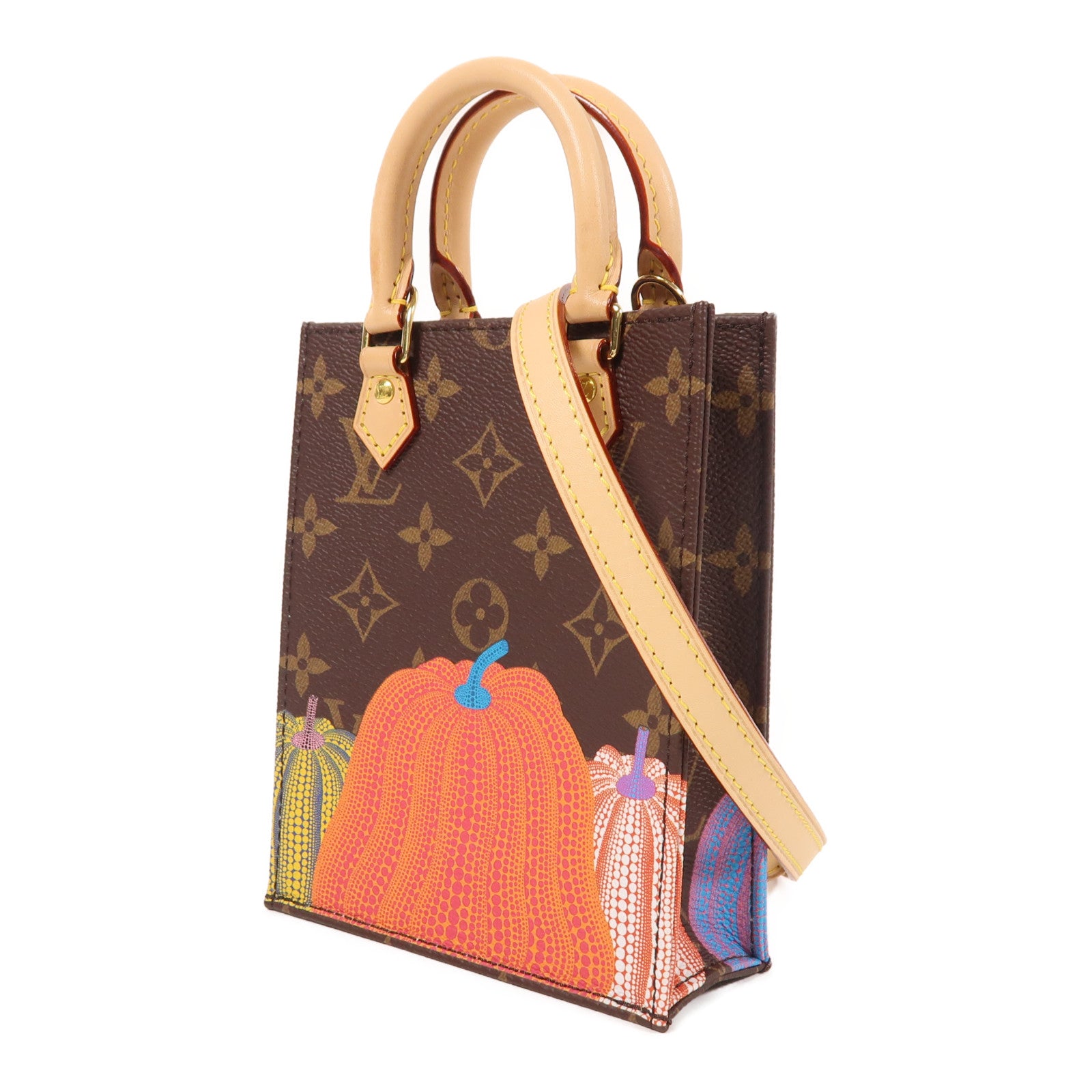 LOUIS VUITTON Monogram YK Pefit Sac Plat金扣手挽肩背兩用袋