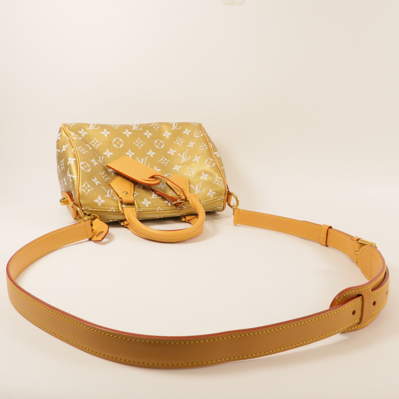 LOUIS VUITTON 牛皮皮革Speedy P9 Bandouliere 25手挽肩背兩用袋