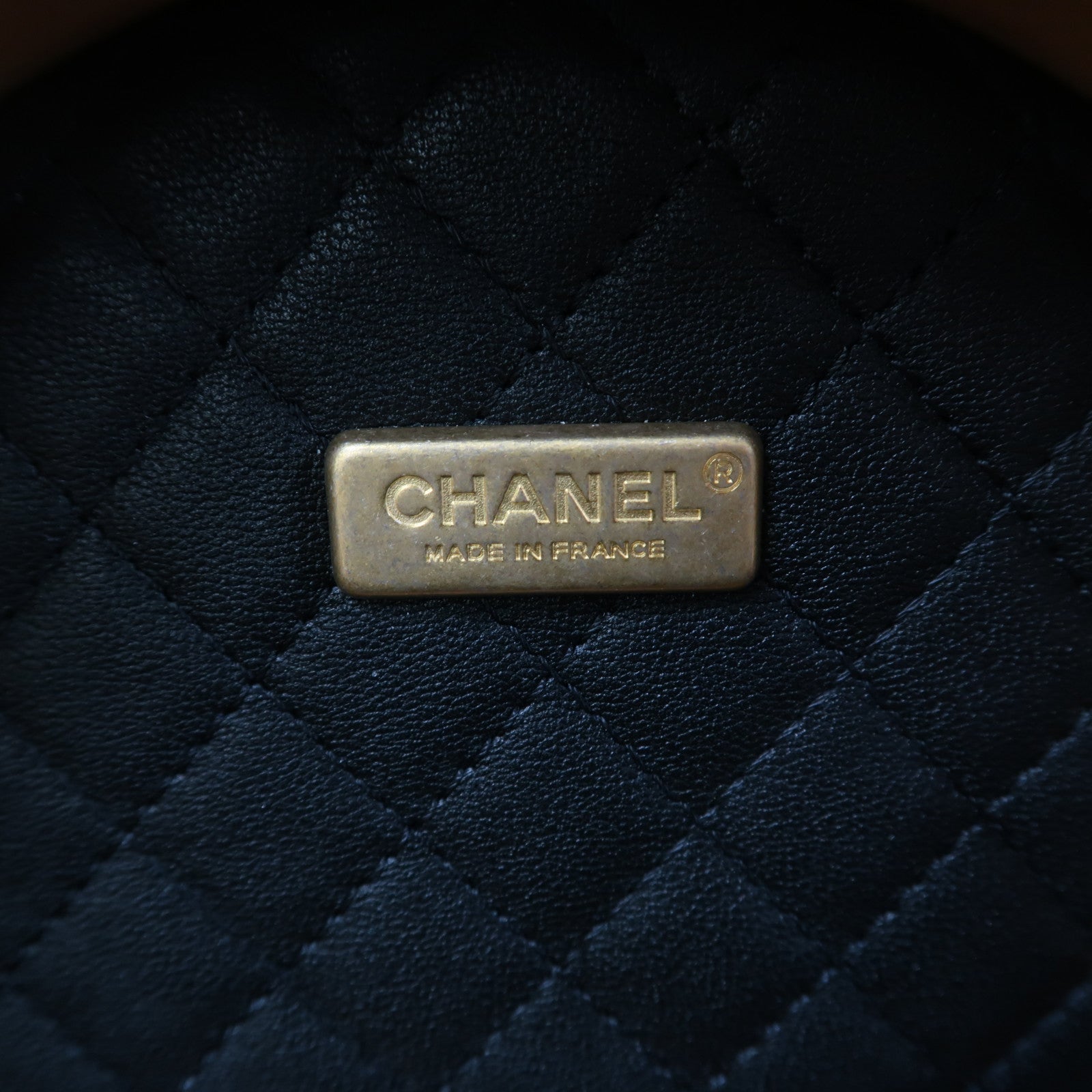 CHANEL 木製/皮革Small Vanity Case金扣手挽肩背兩用袋原木色/黑色