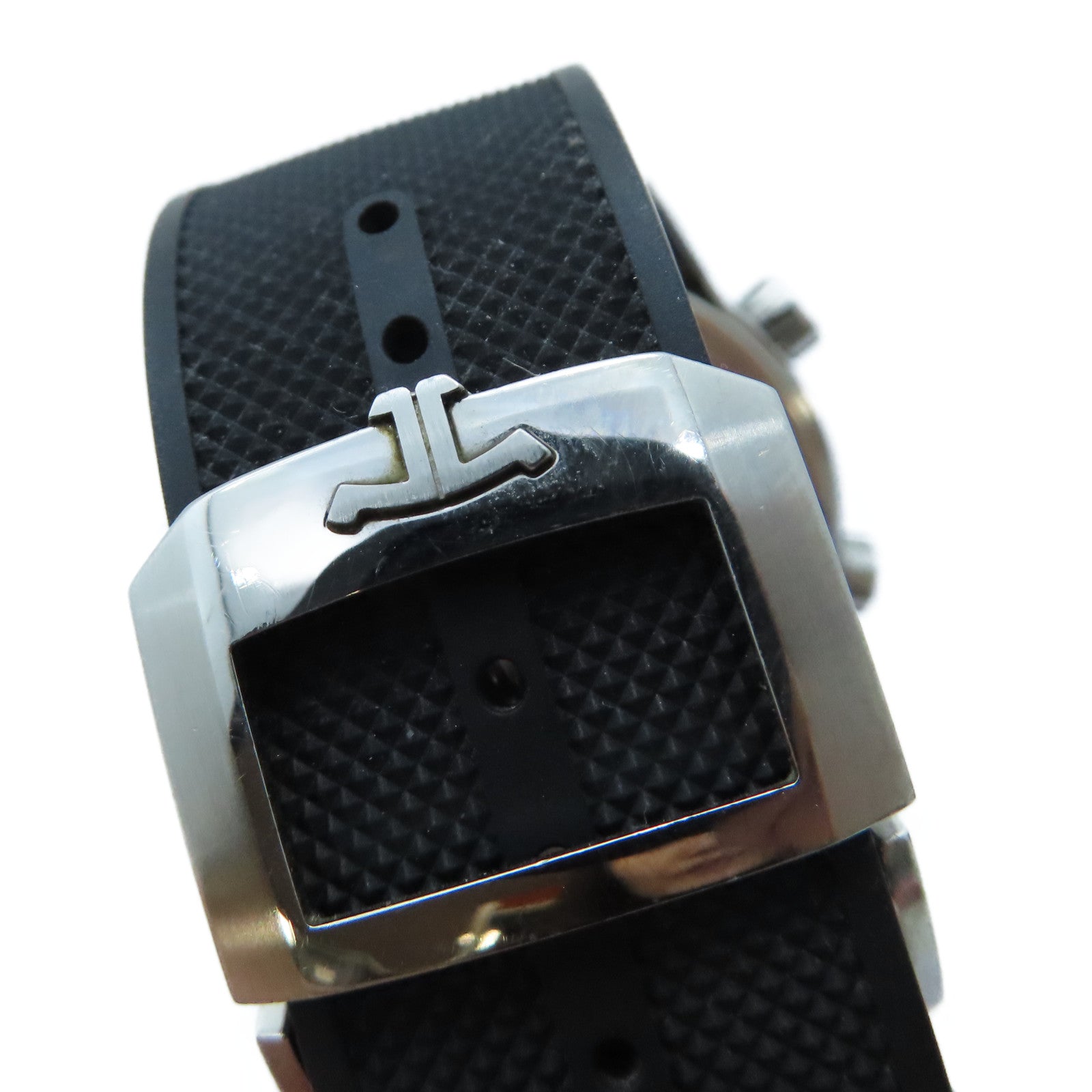 JAEGER-LECOULTRE Polaris Date不鏽鋼/橡膠手錶自動機芯黑色