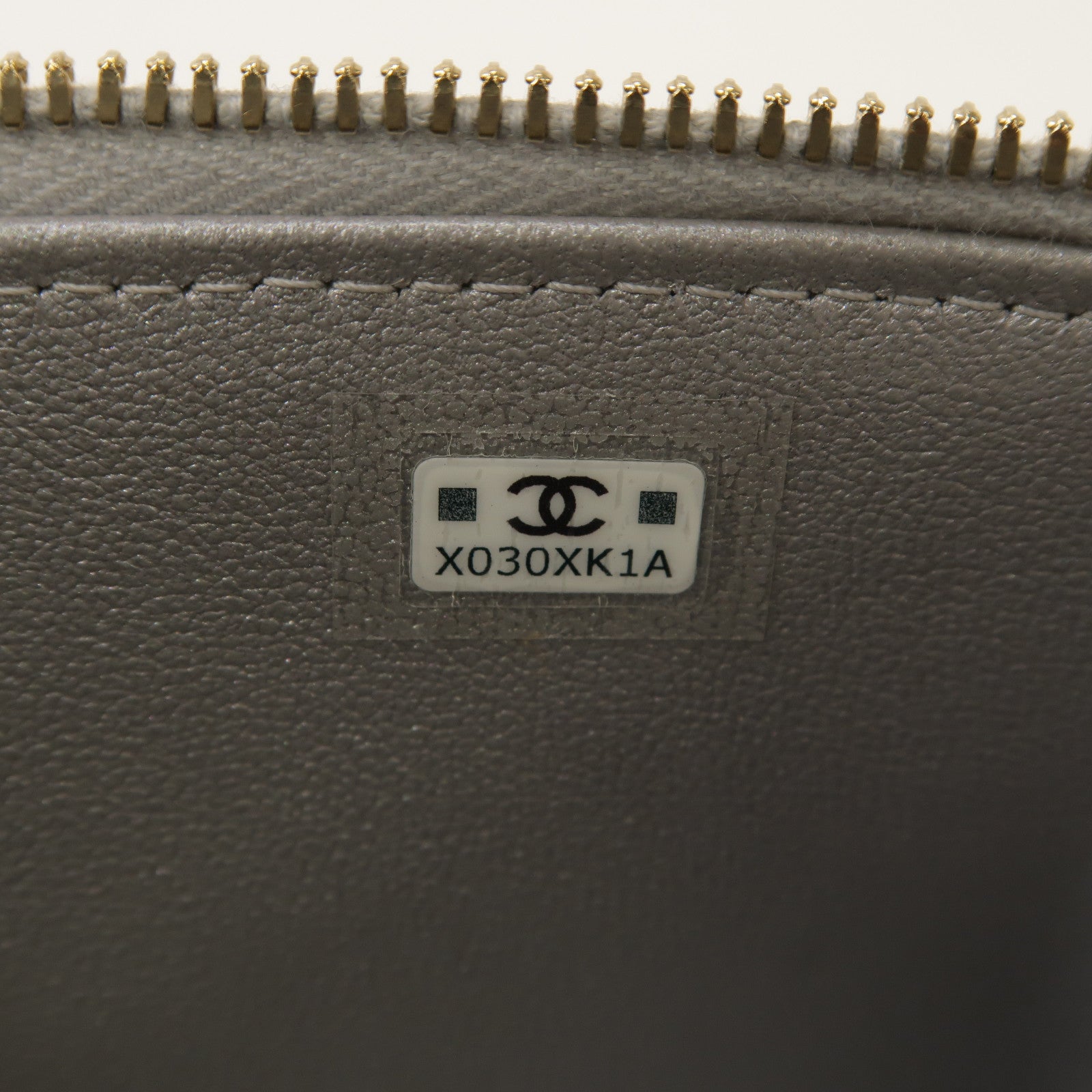 CHANEL 菱格羊皮皮革Chain Shoulder Bag金扣手挽肩背兩用袋金屬灰