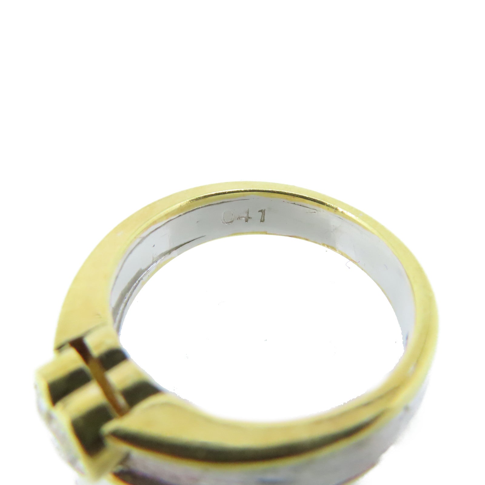 JEWELRY 【激減優惠】18K黃金/白金0.41ct鑽石Diamond Ring戒指US#4.5