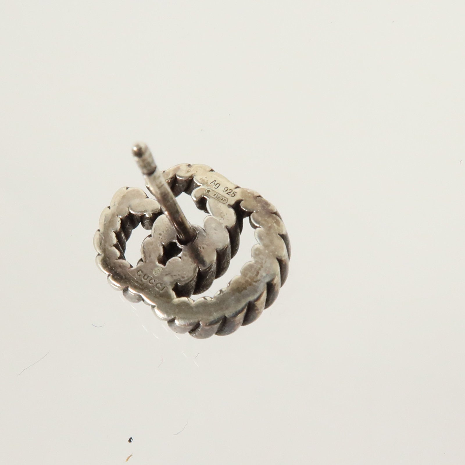 GUCCI 925純銀GG Marmont Stud Earrings耳環