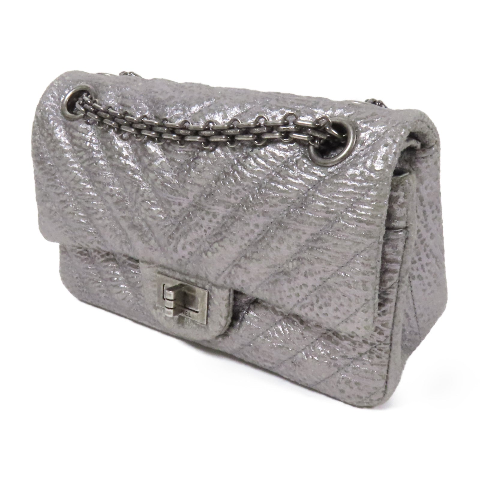 CHANEL 【激減優惠】牛皮皮革2.55 Mini鏈帶肩背袋