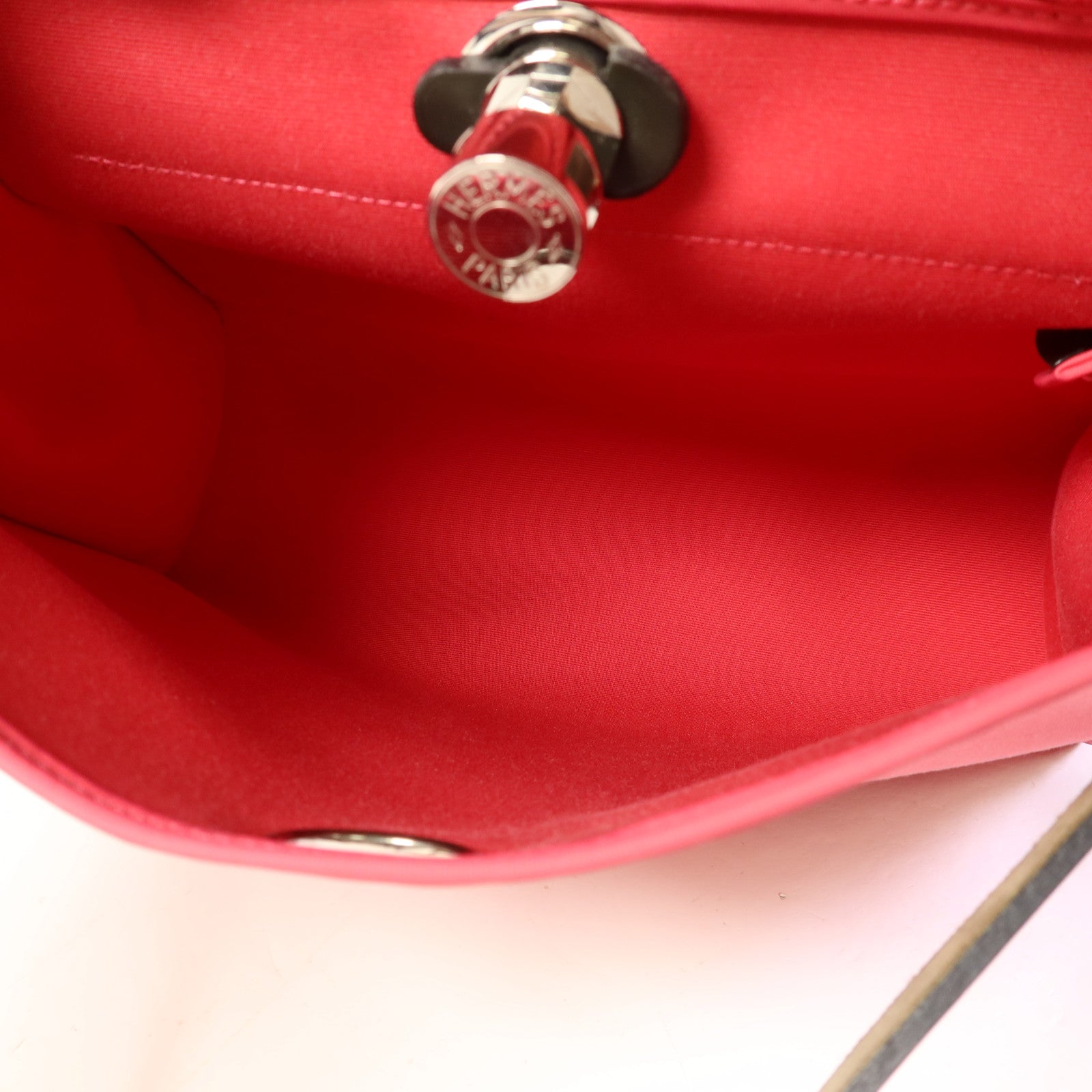 HERMES 帆布Herbag Zip 31銀扣手挽肩背兩用袋