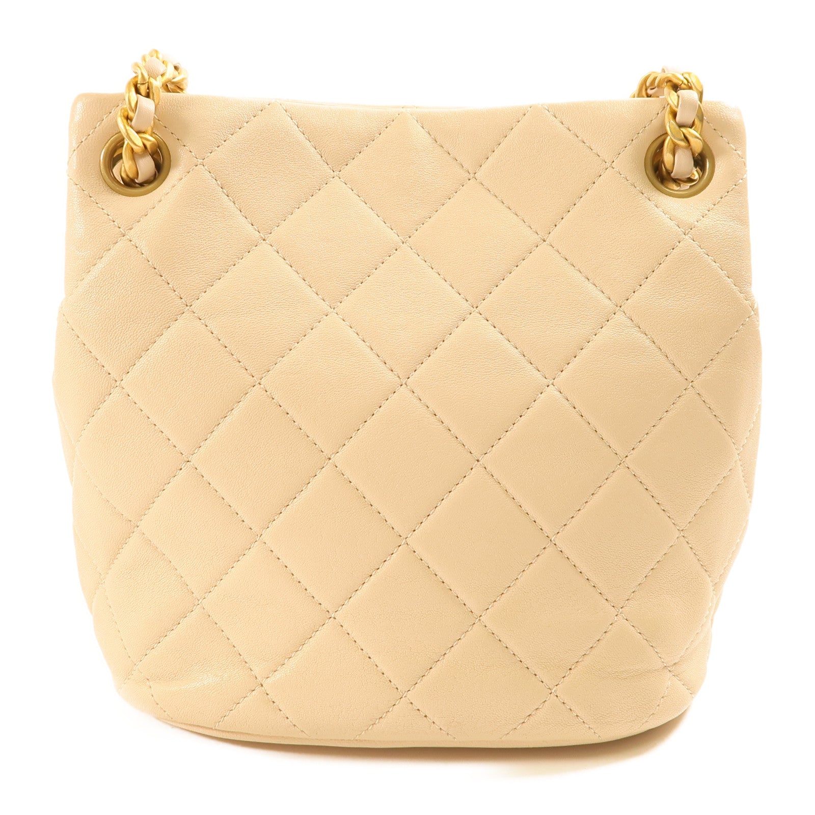 CHANEL 羊皮皮革Shoulder Bag 金扣鏈帶肩背袋