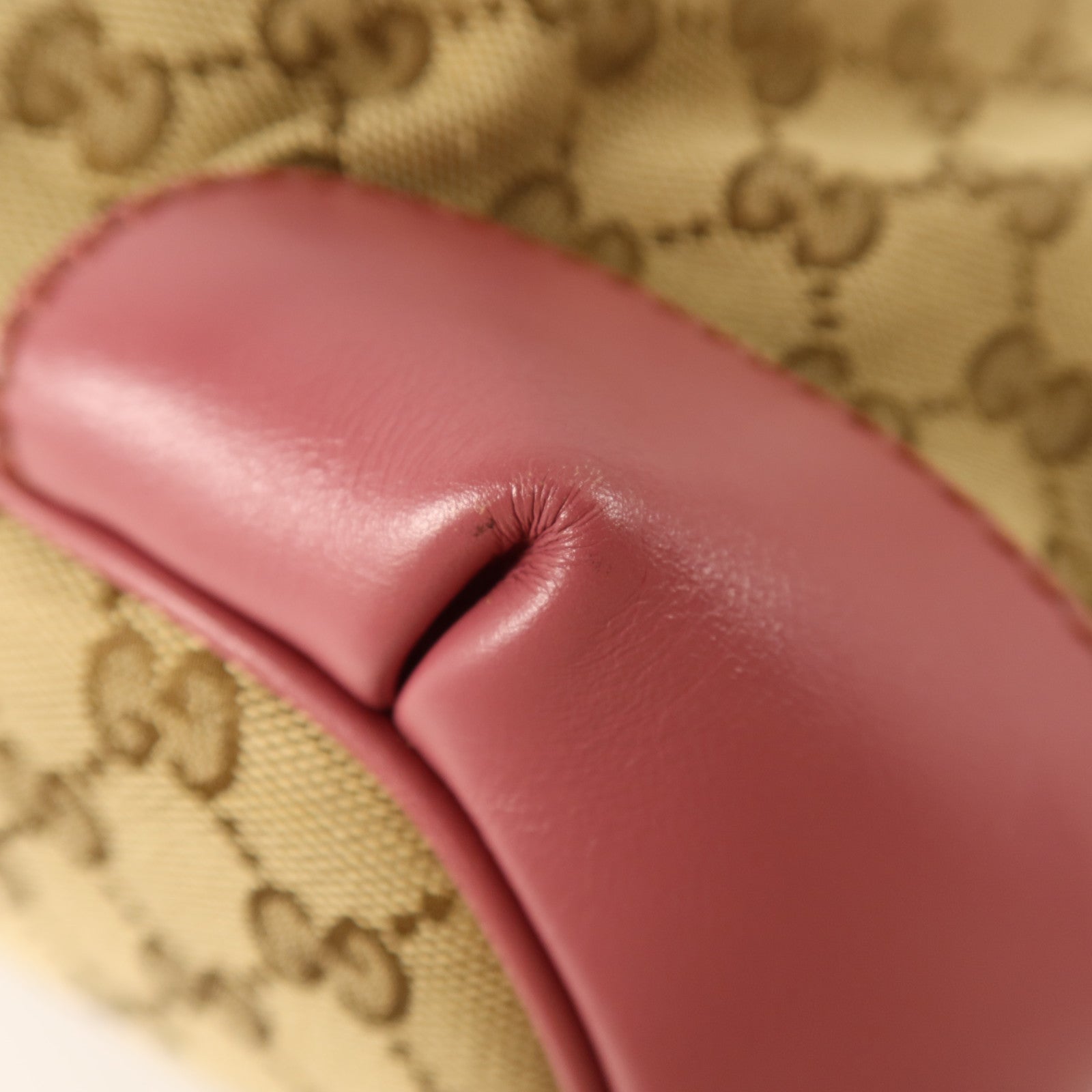 GUCCI GG帆布2Way Shoulder金扣手挽肩背兩用袋