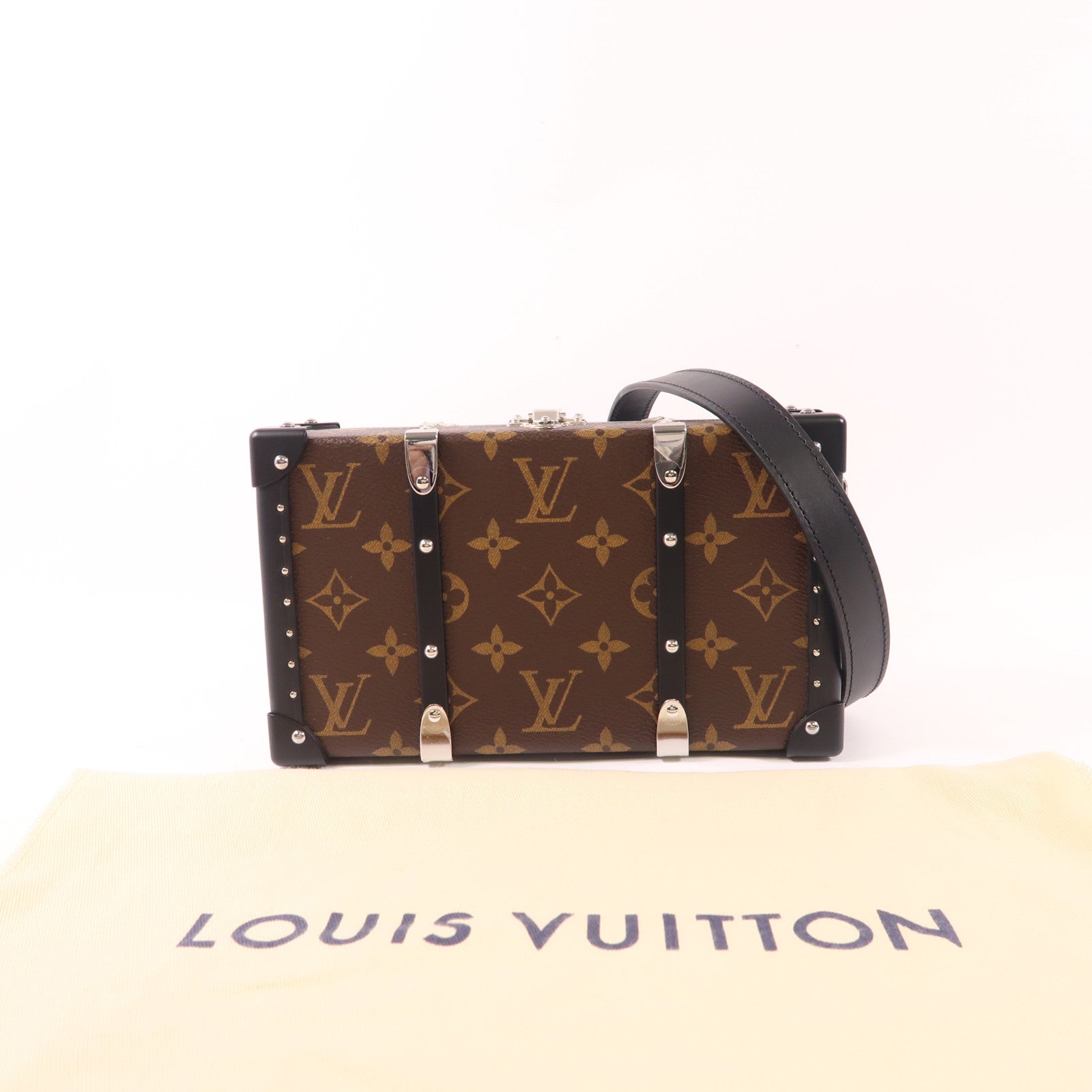 LOUIS VUITTON Monogram Macassar Neo Wallet Trunk銀扣肩背袋