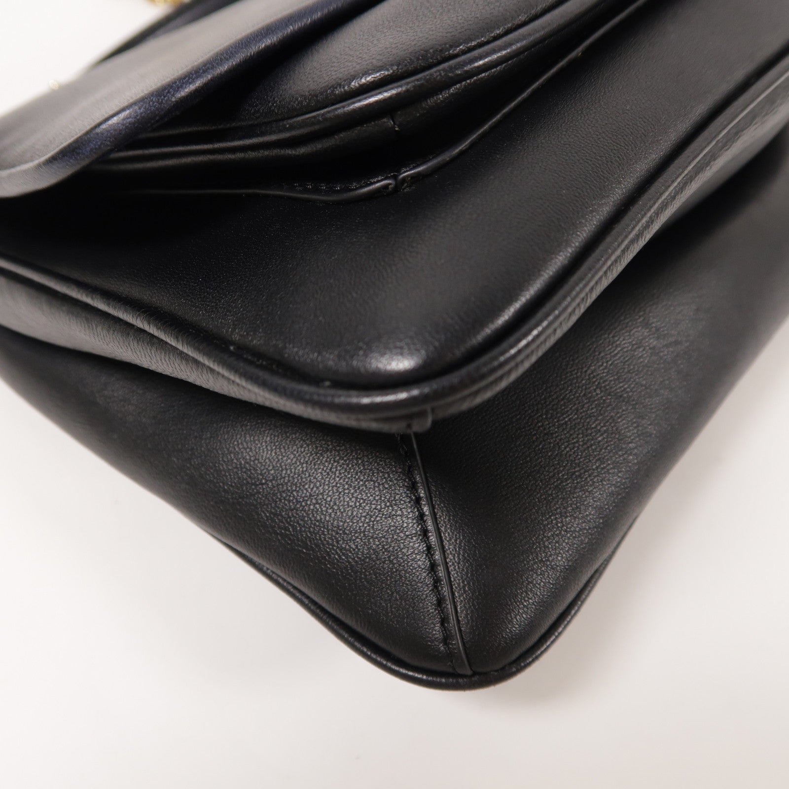 Furla 牛皮皮革Chain Shoulder金扣鏈帶肩背袋