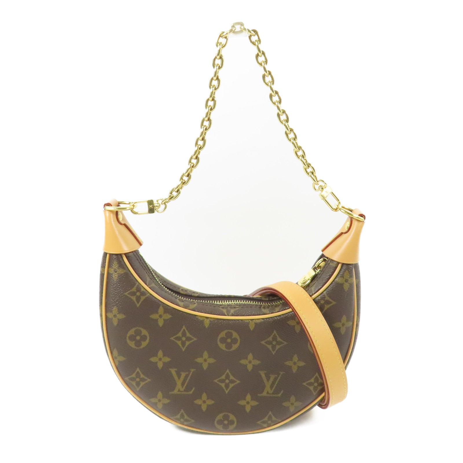 LOUIS VUITTON Monogram Loop金扣肩背袋棕色