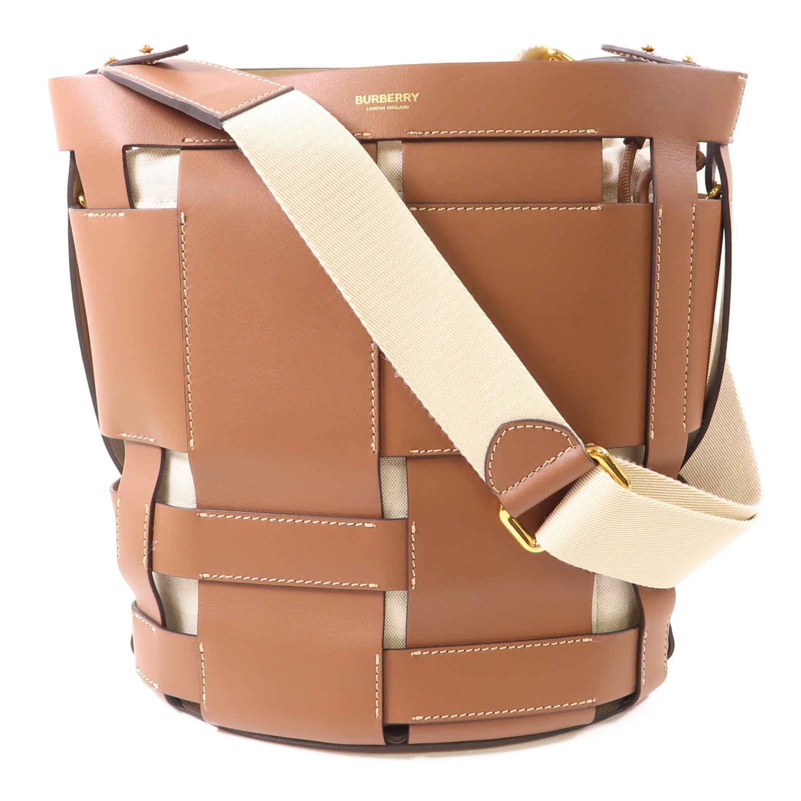 BURBERRY 牛皮皮革Foster Bucket Bag金扣肩背袋