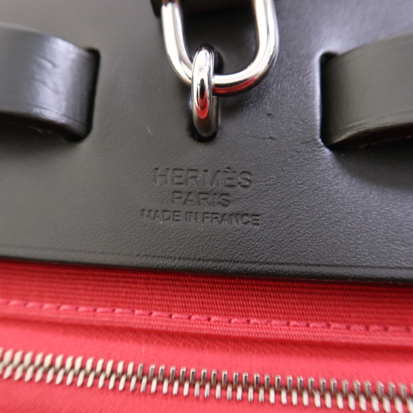 HERMES 帆布Herbag Zip 31銀扣手挽肩背兩用袋