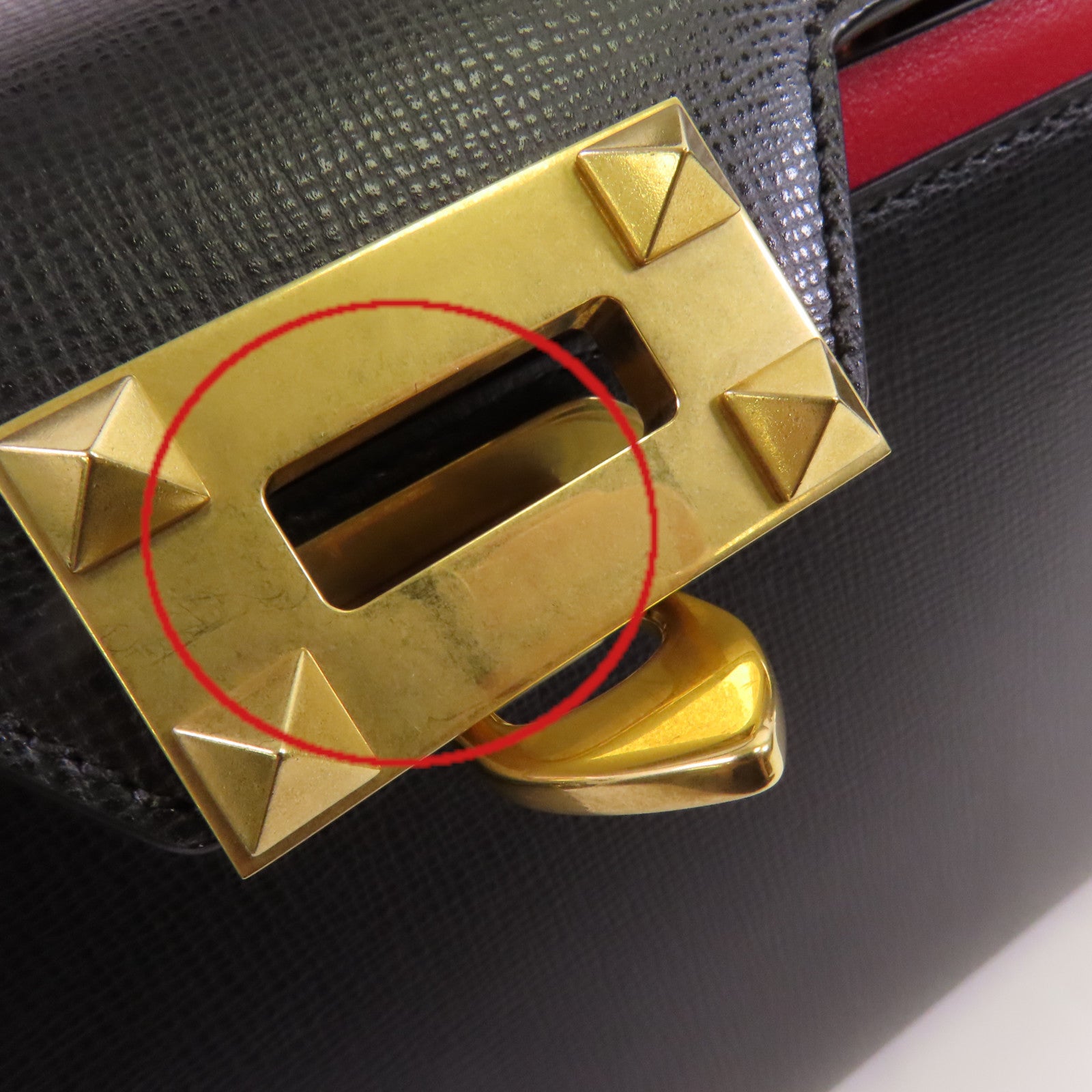 Valentino 牛皮皮革Garavani Alcove金扣手挽肩背兩用袋