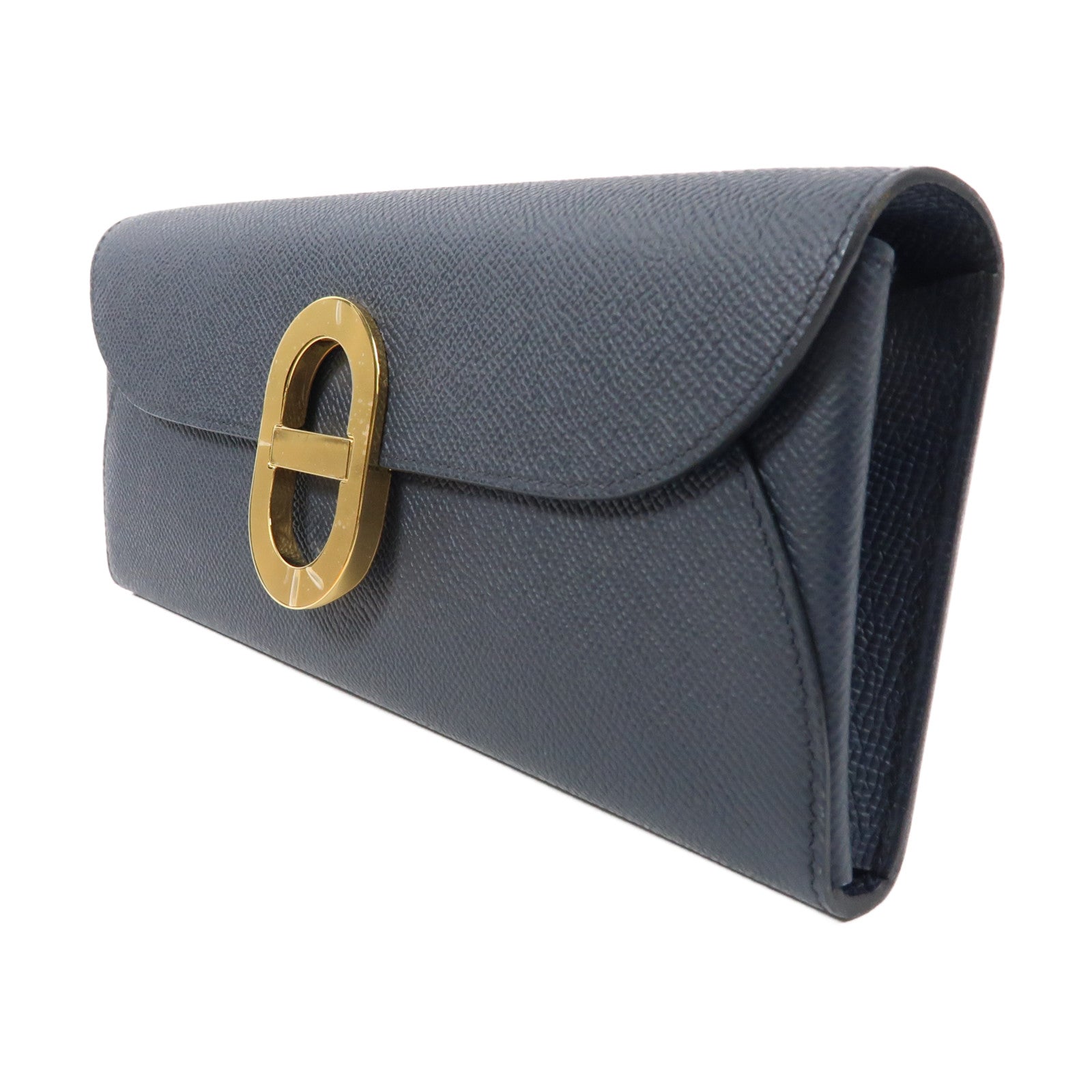 HERMES Epsom皮革Chaine D' Ancre To Go金扣肩背袋Bleu Indigo/靛藍色