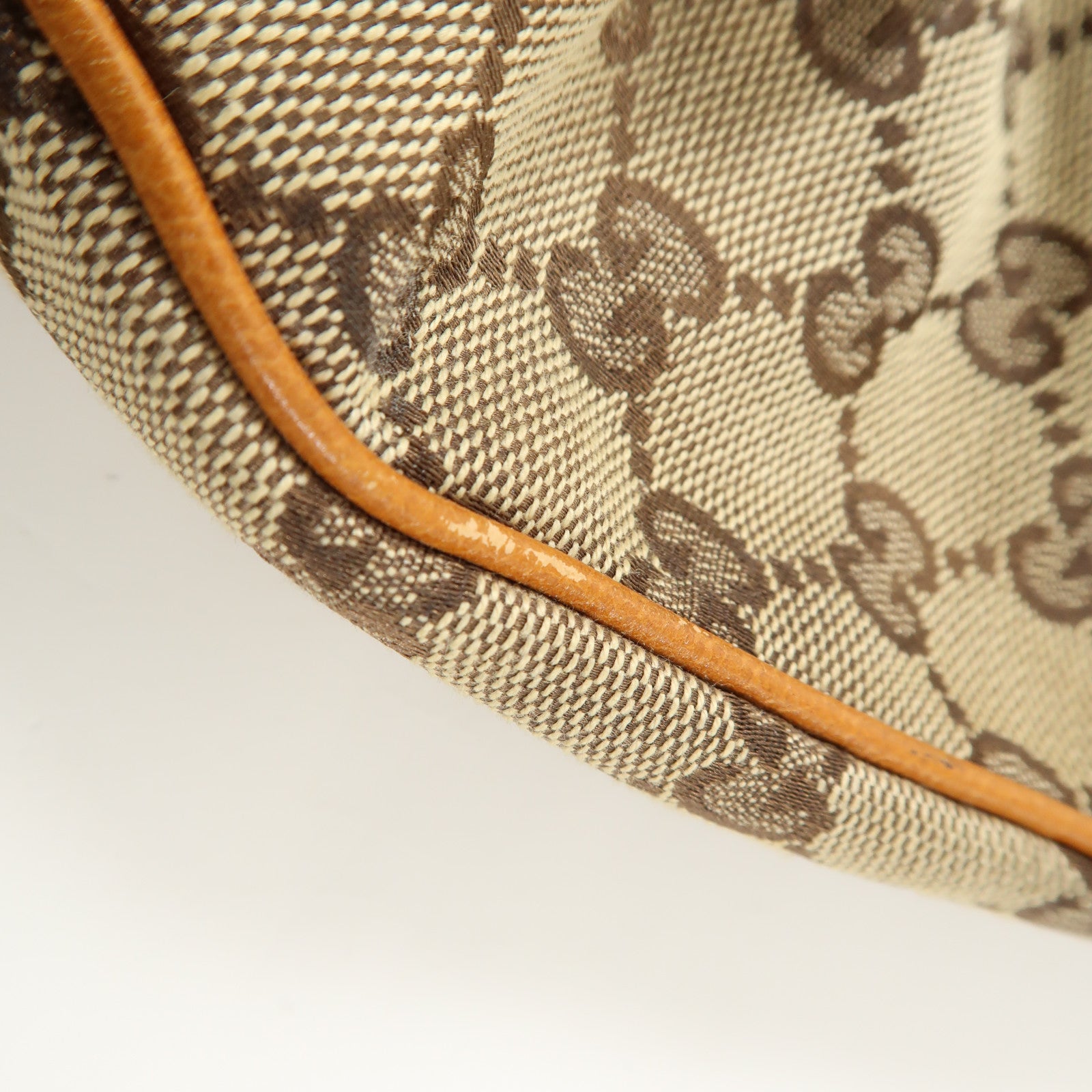 GUCCI 帆布Abbey D Ring Hobo Bag金扣手挽袋棕色