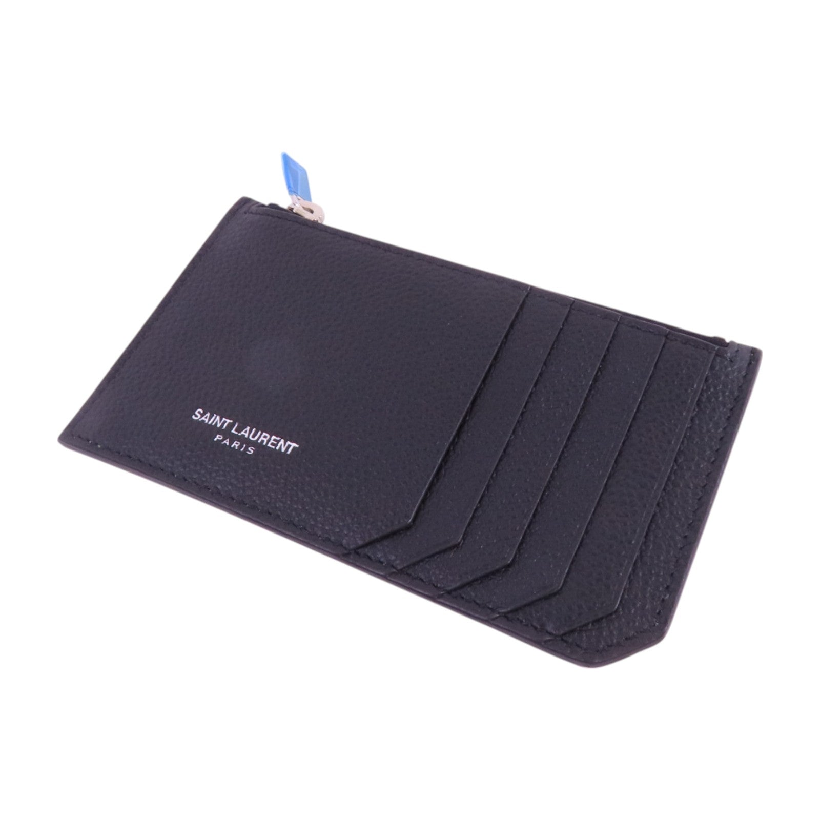 SAINT LAURENT YSL SHW Card Case Card Holder 458583 Calfskin Leather