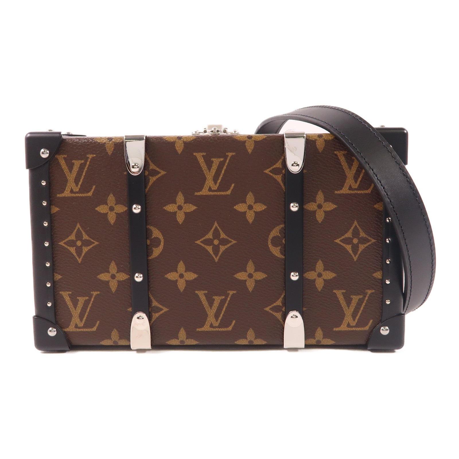 LOUIS VUITTON Monogram Macassar Neo Wallet Trunk銀扣肩背袋