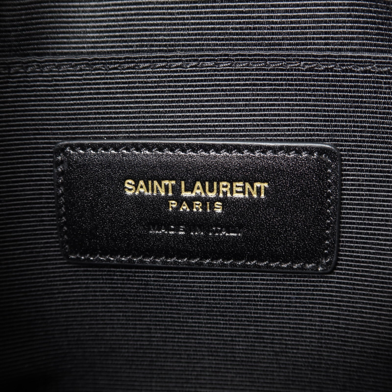 YVES SAINT LAURENT 塗層帆布Pouch金扣手拿包