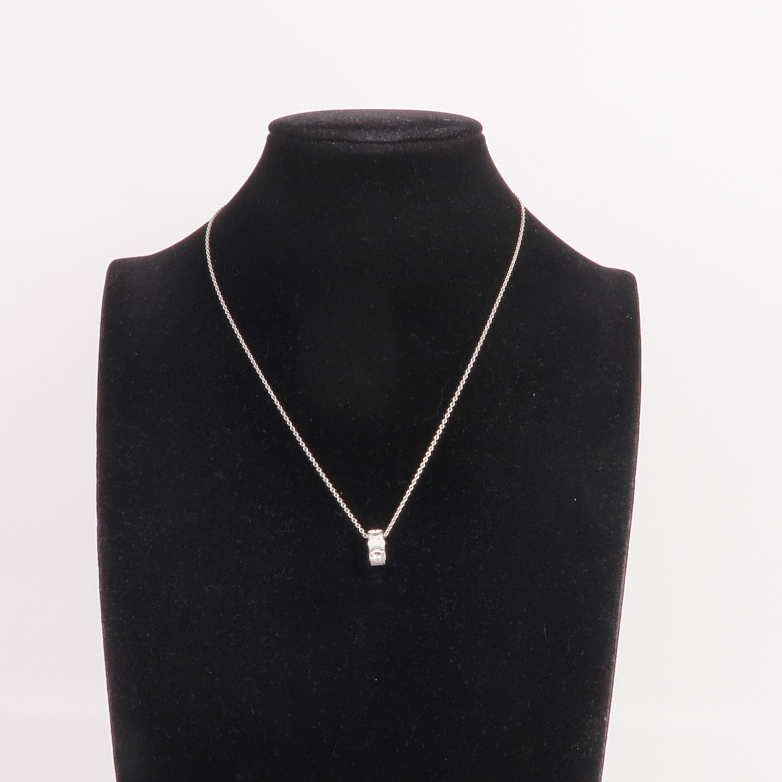 LOUIS VUITTON 18K白金Empreinte Pendant Diamonds鑽石項鍊