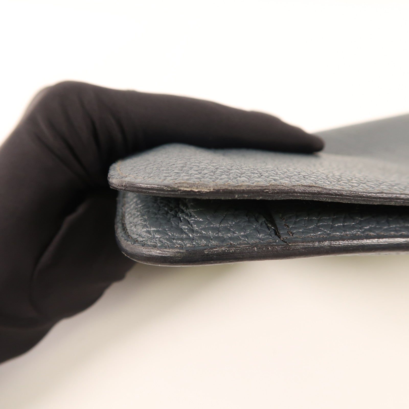 HERMES PHW Dogon GM Long Wallet Togo Leather Grey