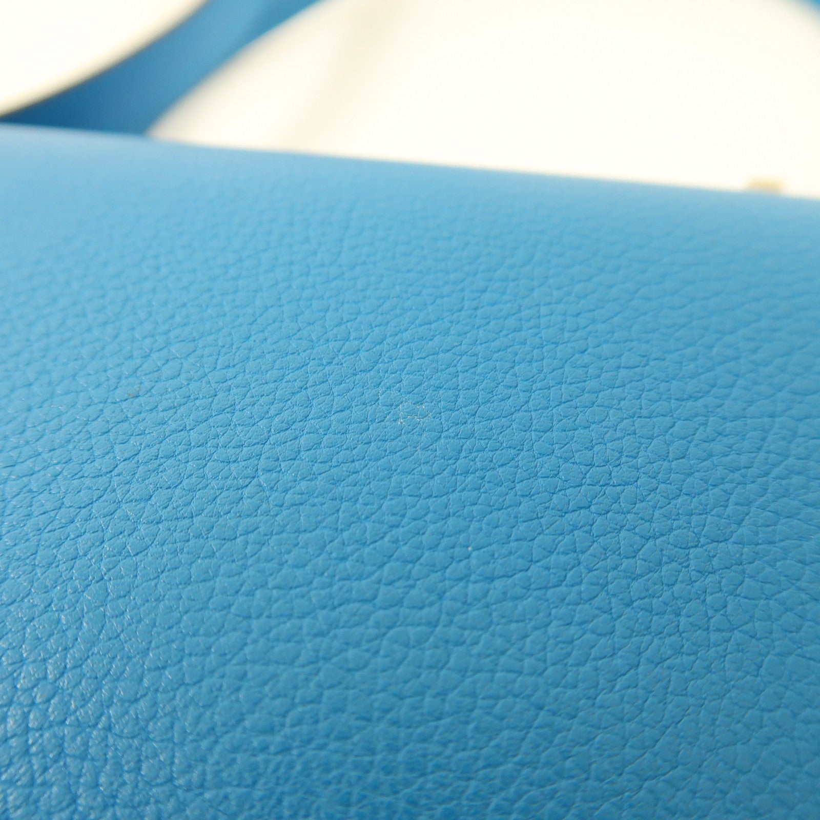 HERMES 【激減優惠】Evercolor皮革Constance Mini銀扣肩背袋7W Bleu Izmir