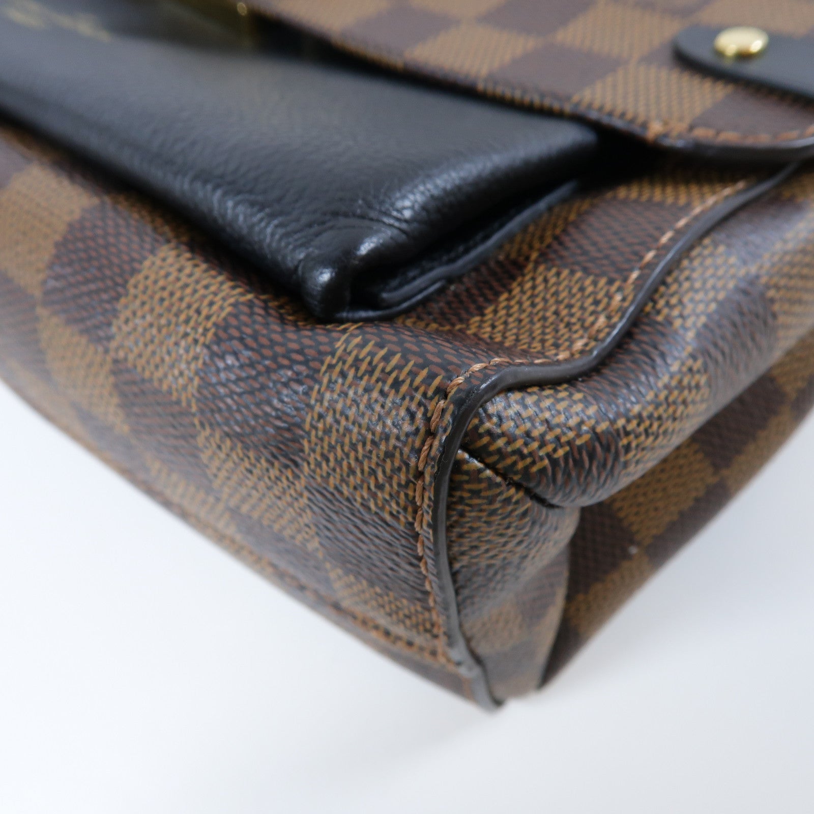 LOUIS VUITTON 【激減優惠】Damier Ebene Vavin PM金扣鏈帶肩背袋啡色