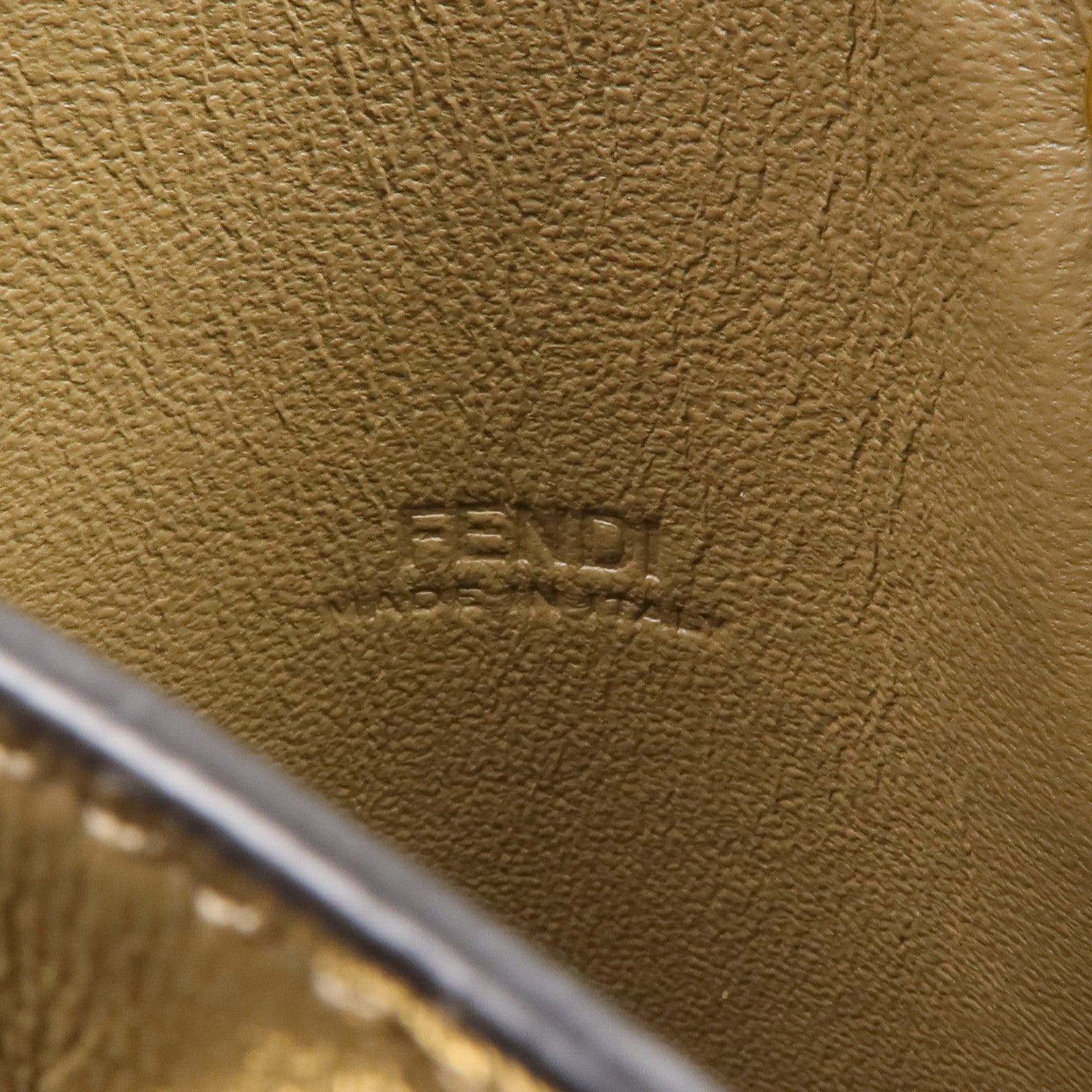 FENDI 牛皮皮革/塗層帆布Fendi Sarah Coleman Vertigo Peek-a-Phone手機袋